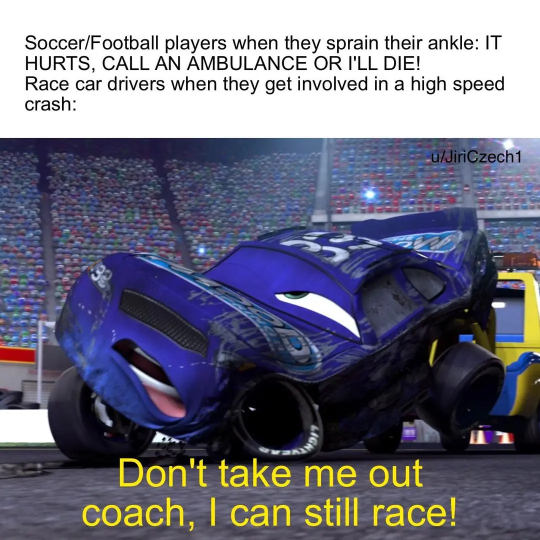Virgin soccer players vs chad race car drivers | Scrolller