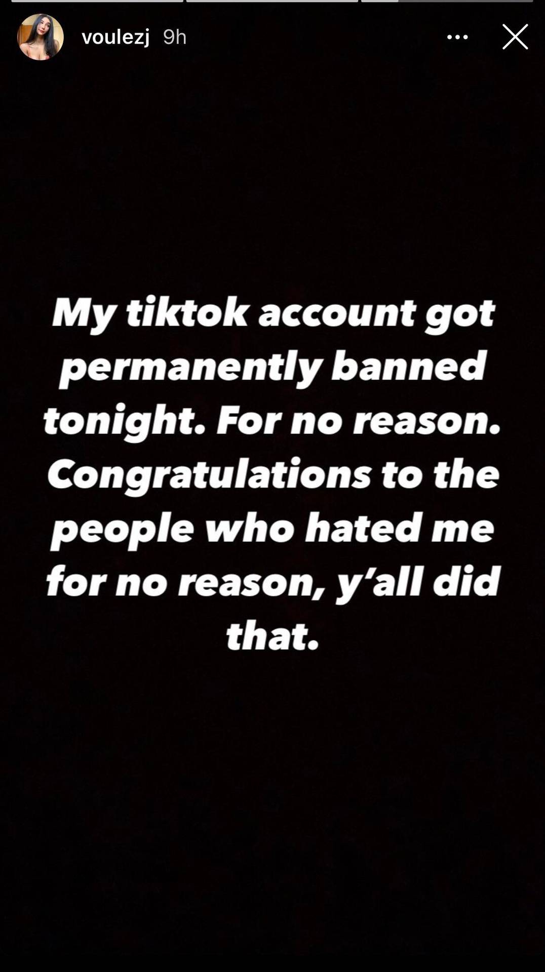 Voulezj TikTok account got permanently banned Scrolller