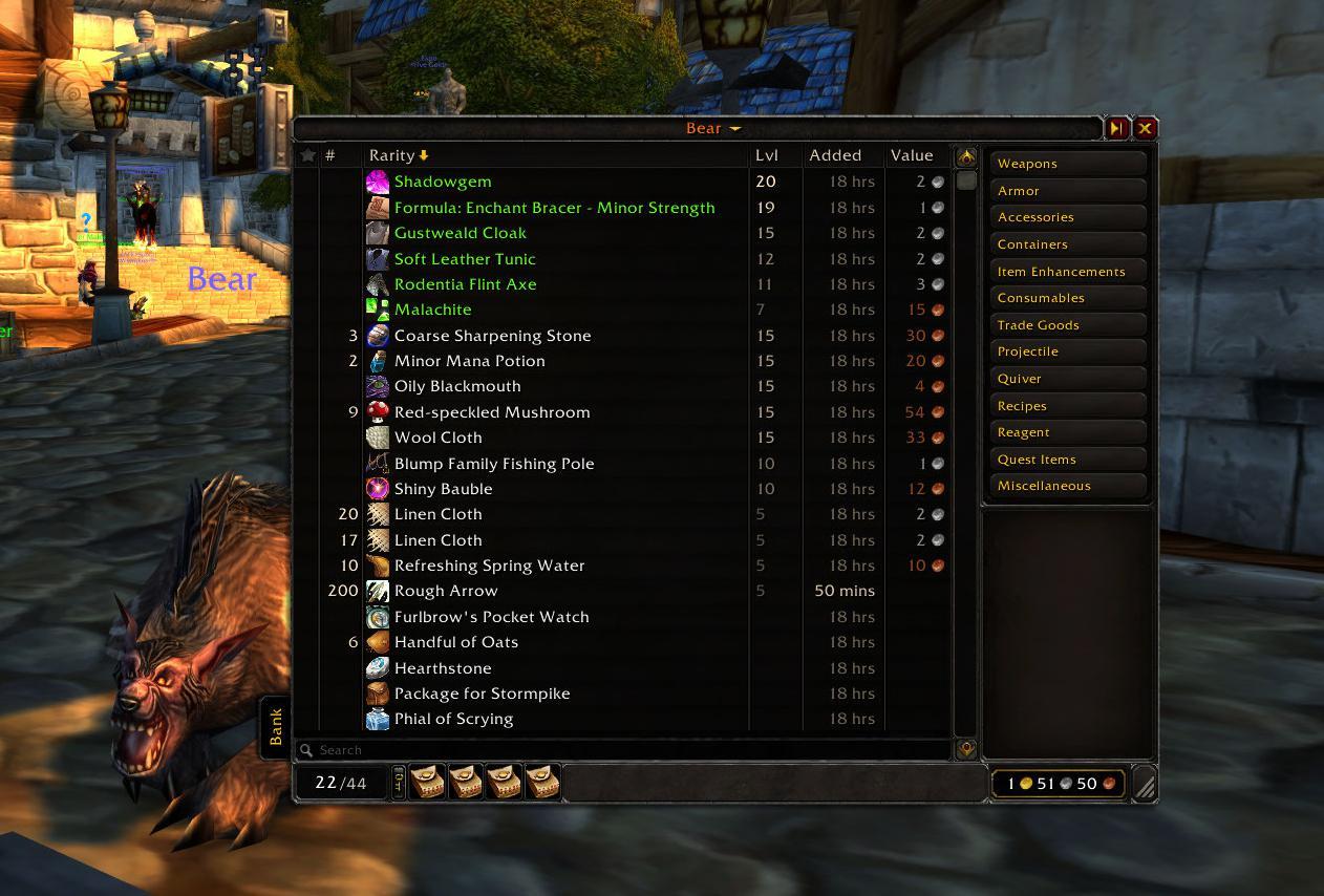 Wanting an easier way to arrange my inventory, I spent four months ...