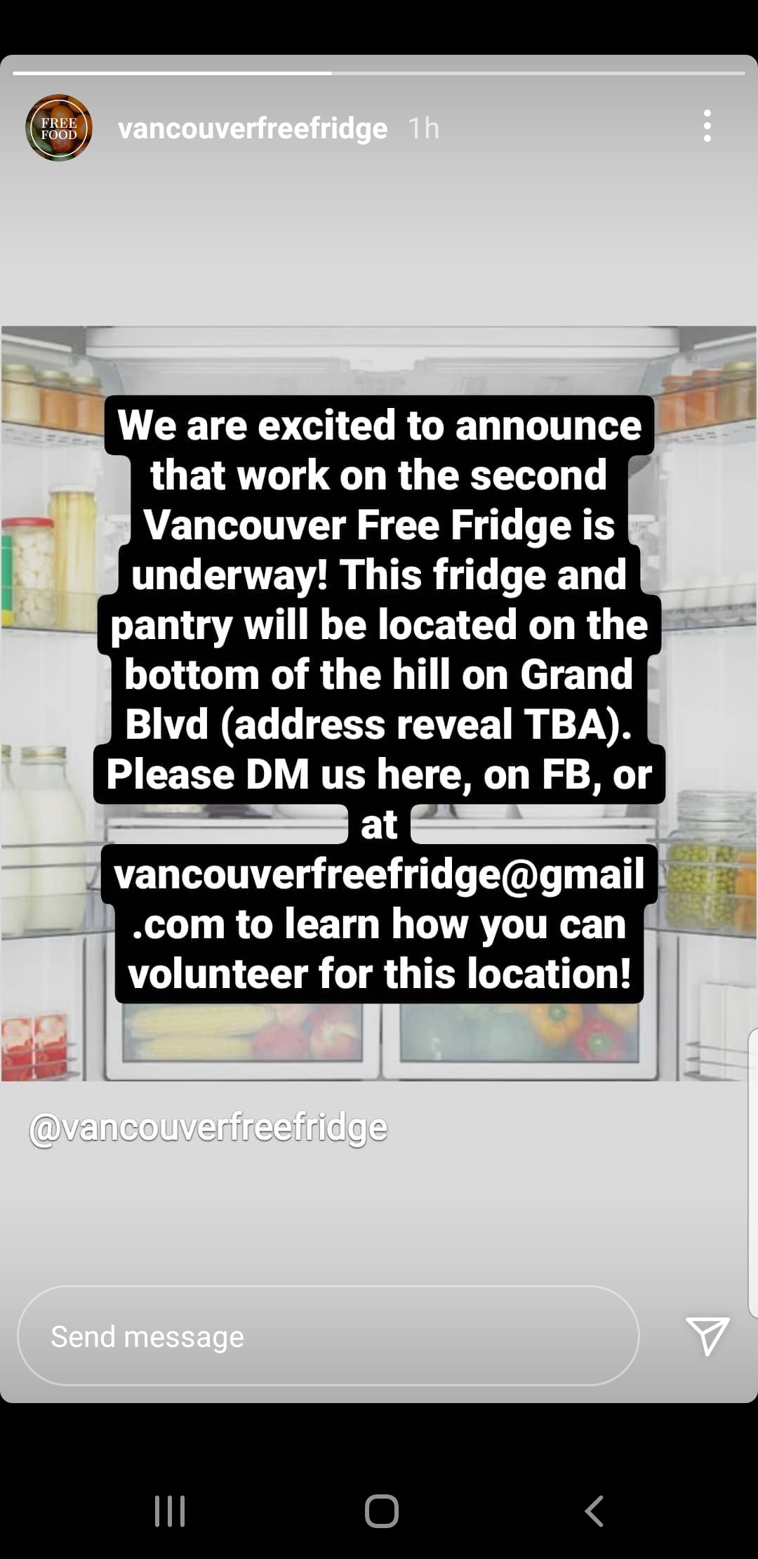 We are opening a second Free Fridge location! Thank you everyone for
