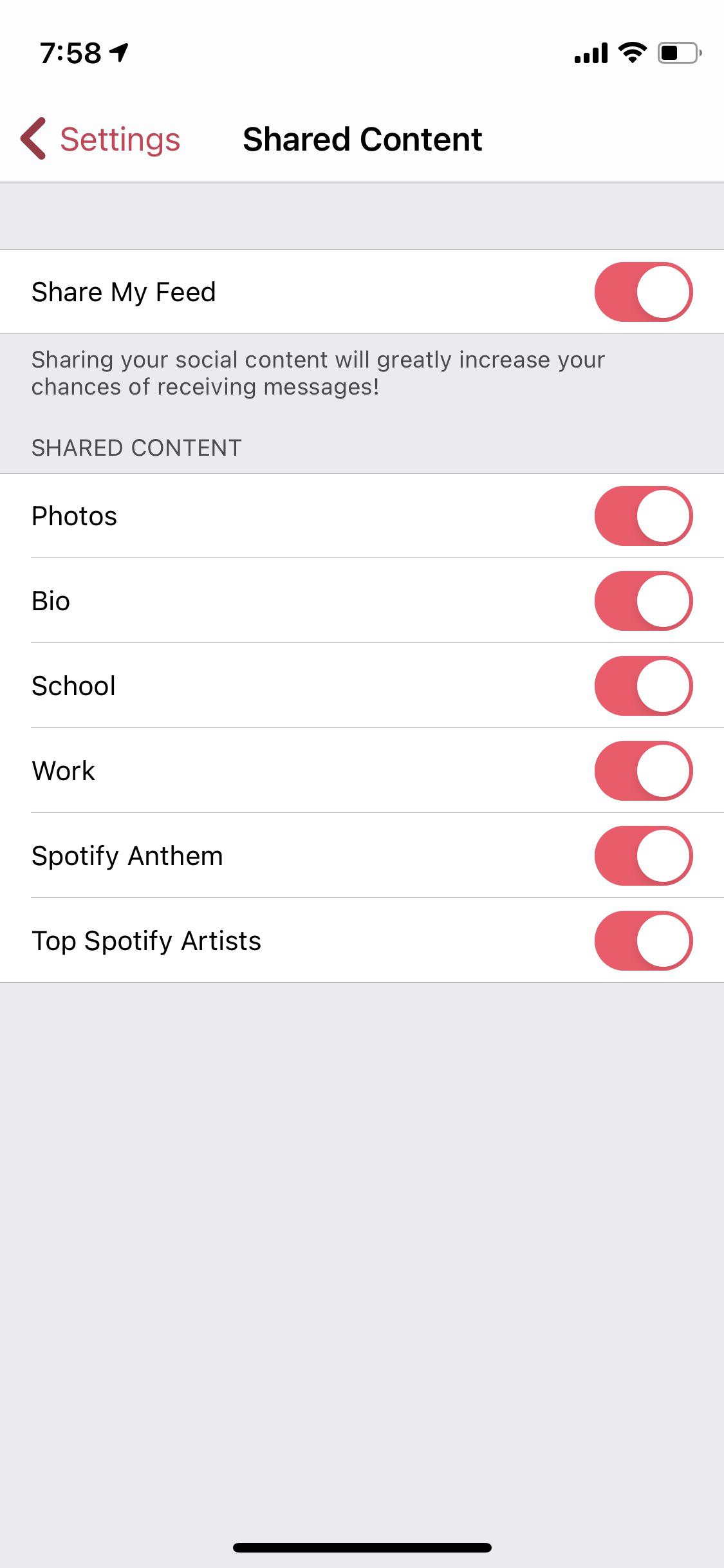 Scrolller Settings What is this shared content setting? Everything I googled is pulling up ...
