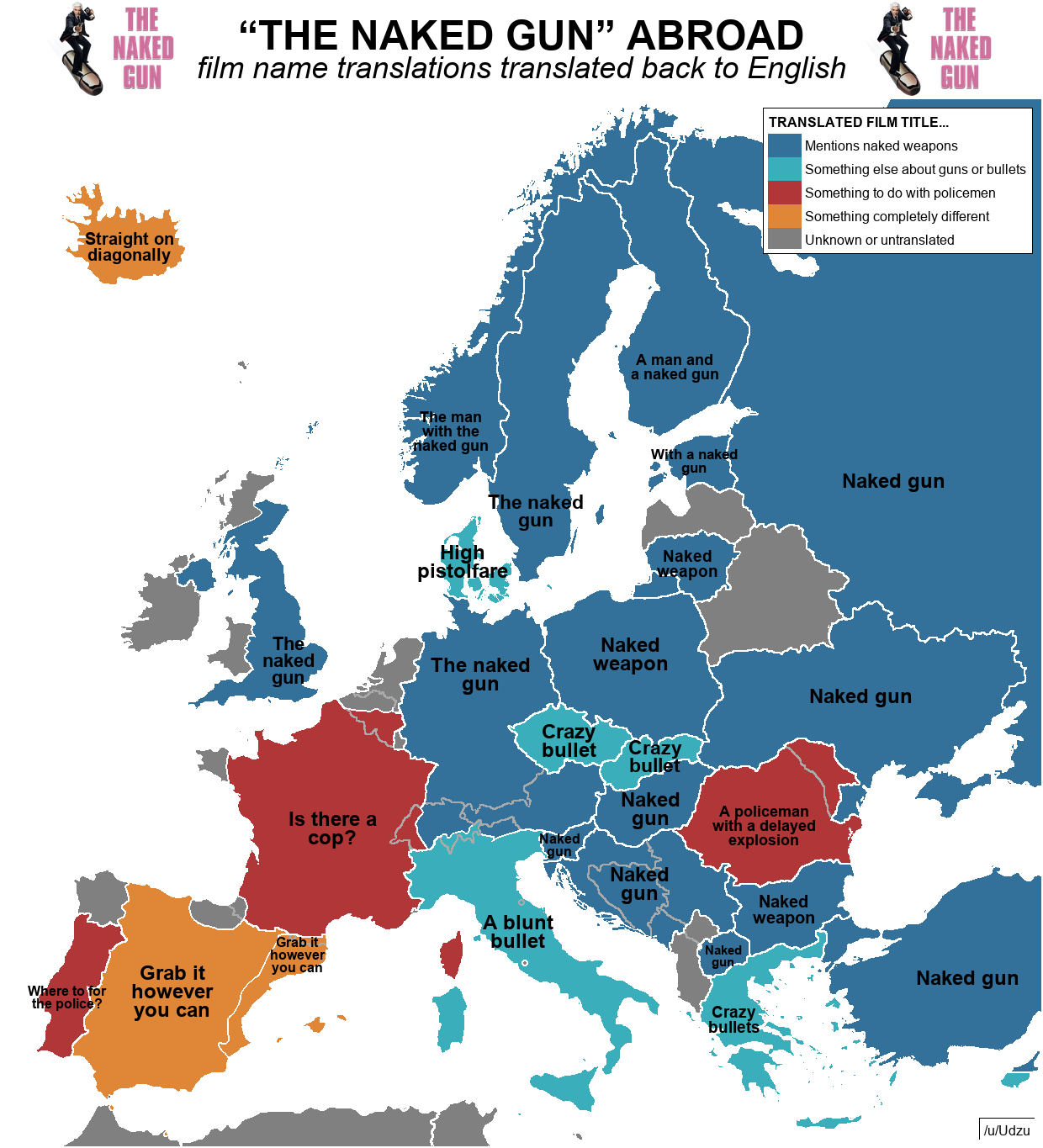 What The Naked Gun Is Called In Different European Languages Scrolller