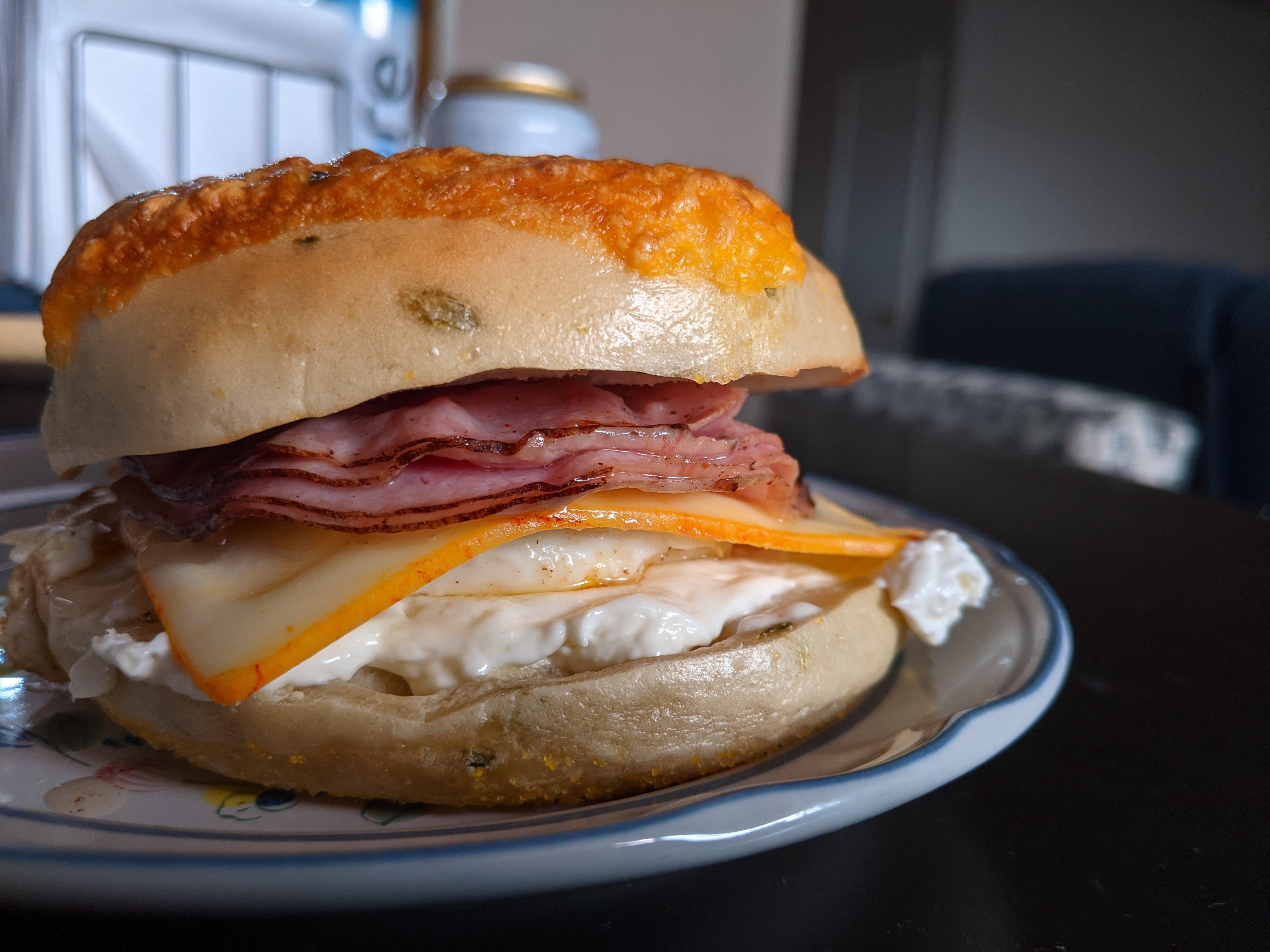 When you have a great local bagel spot, you have to do the bagel ...