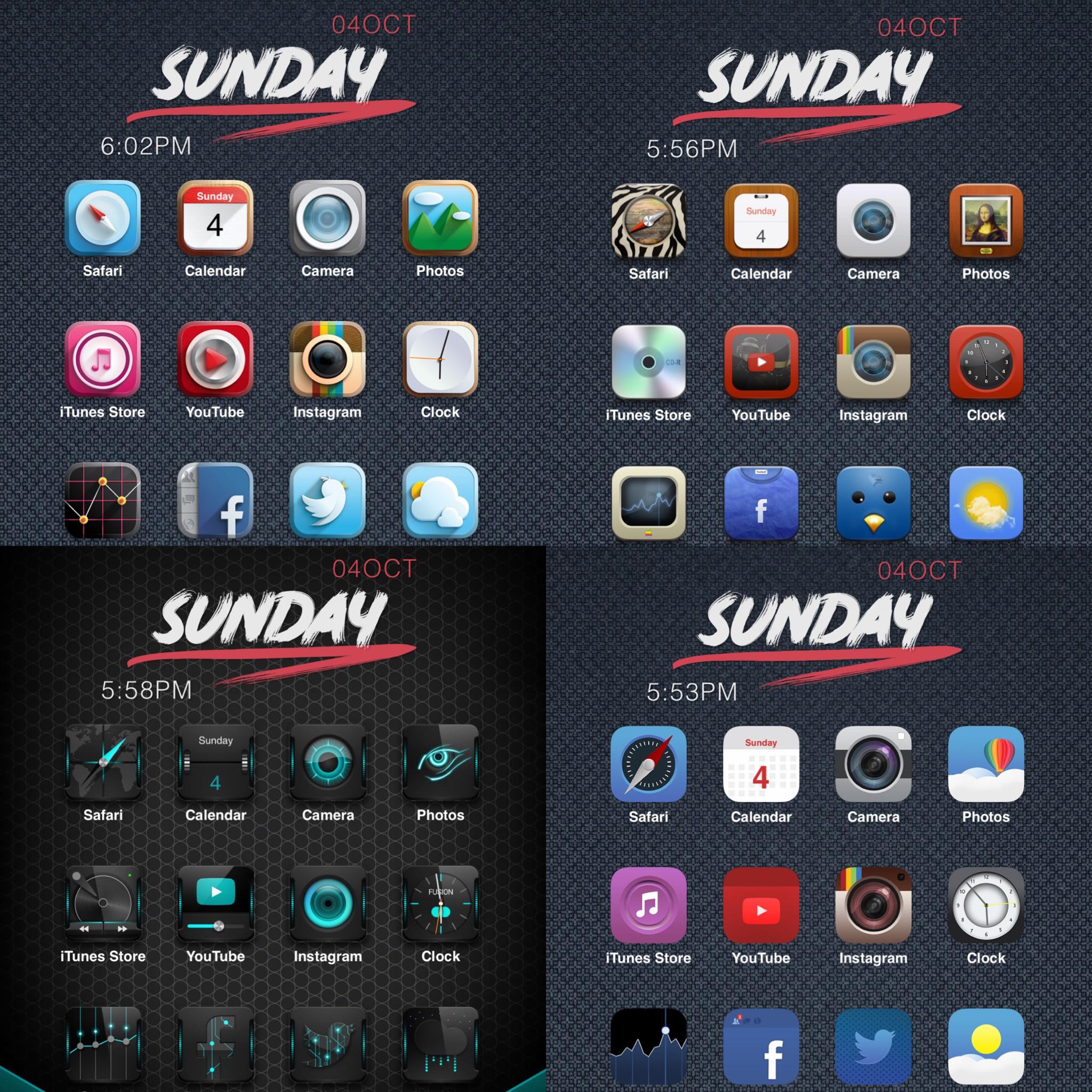 Which wallpaper/icon setup looks best? | Scrolller