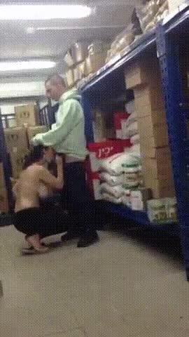 While replacing shoes in the store [GIF]