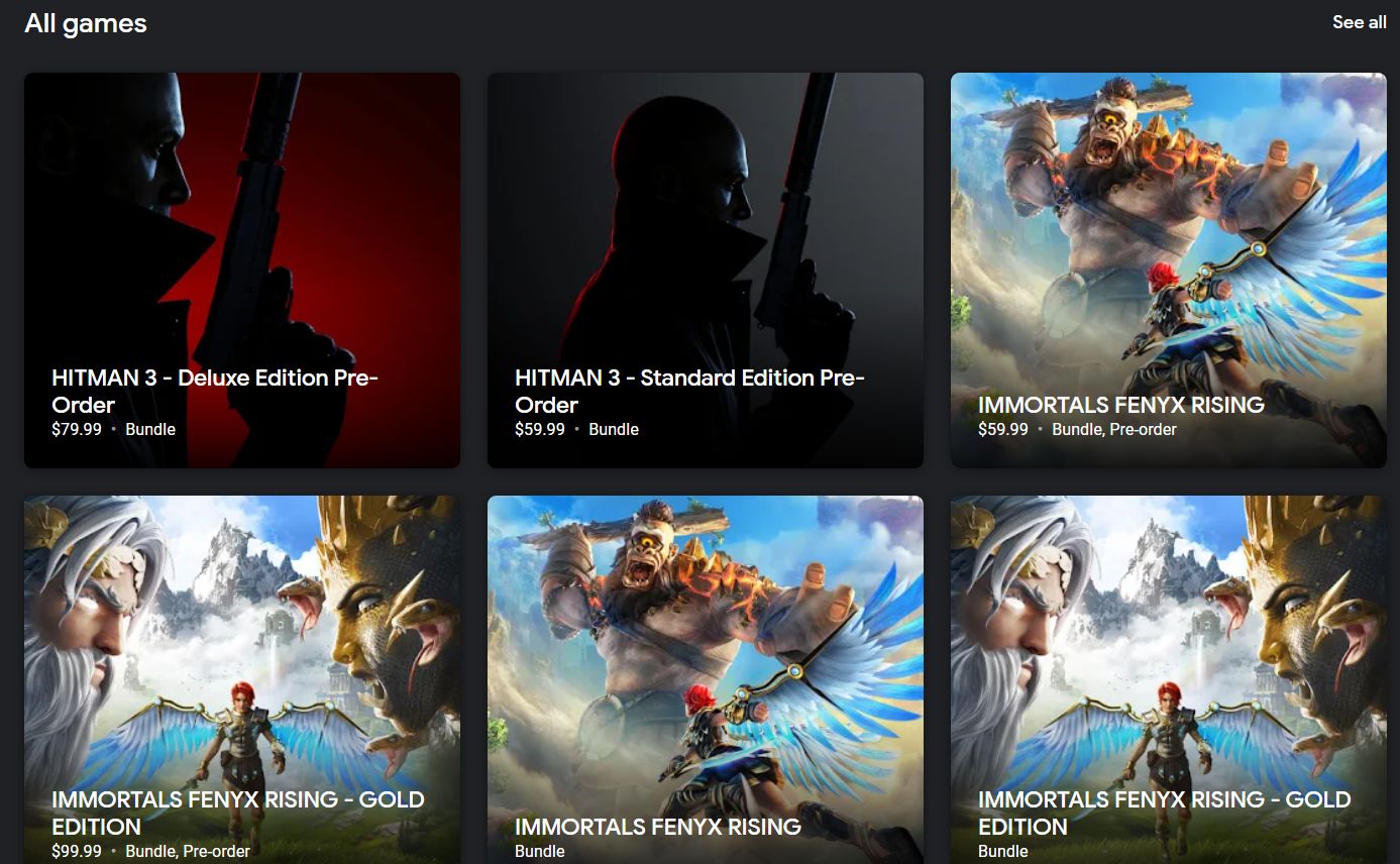 Why is the 6-panel All Games section taken up entirely with 2 games? Is ...
