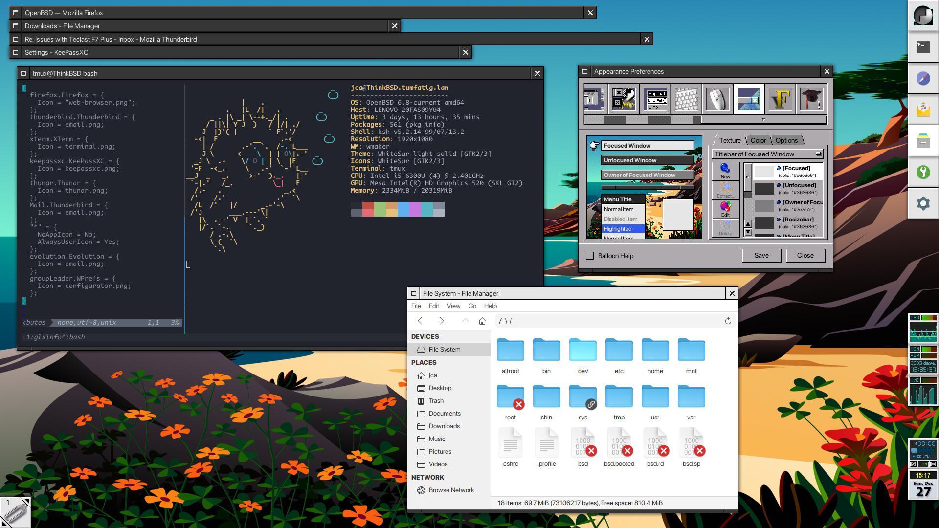 [WindowMaker] Big Sur inspired on OpenBSD | Scrolller