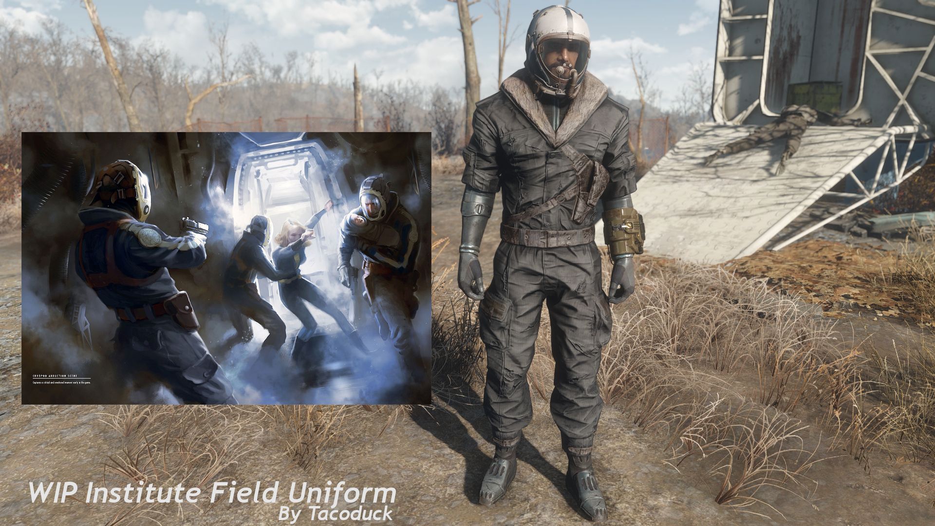 [WIP][Fo4] Institute outfit based on unused concept art. | Scrolller