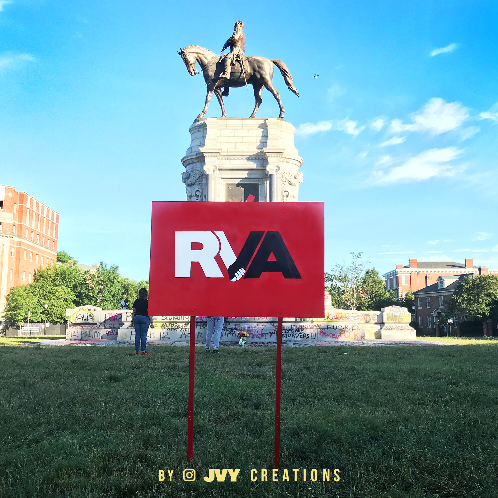Vb Statue Yesterday, they announced the statues were coming down. So I redesigned ...