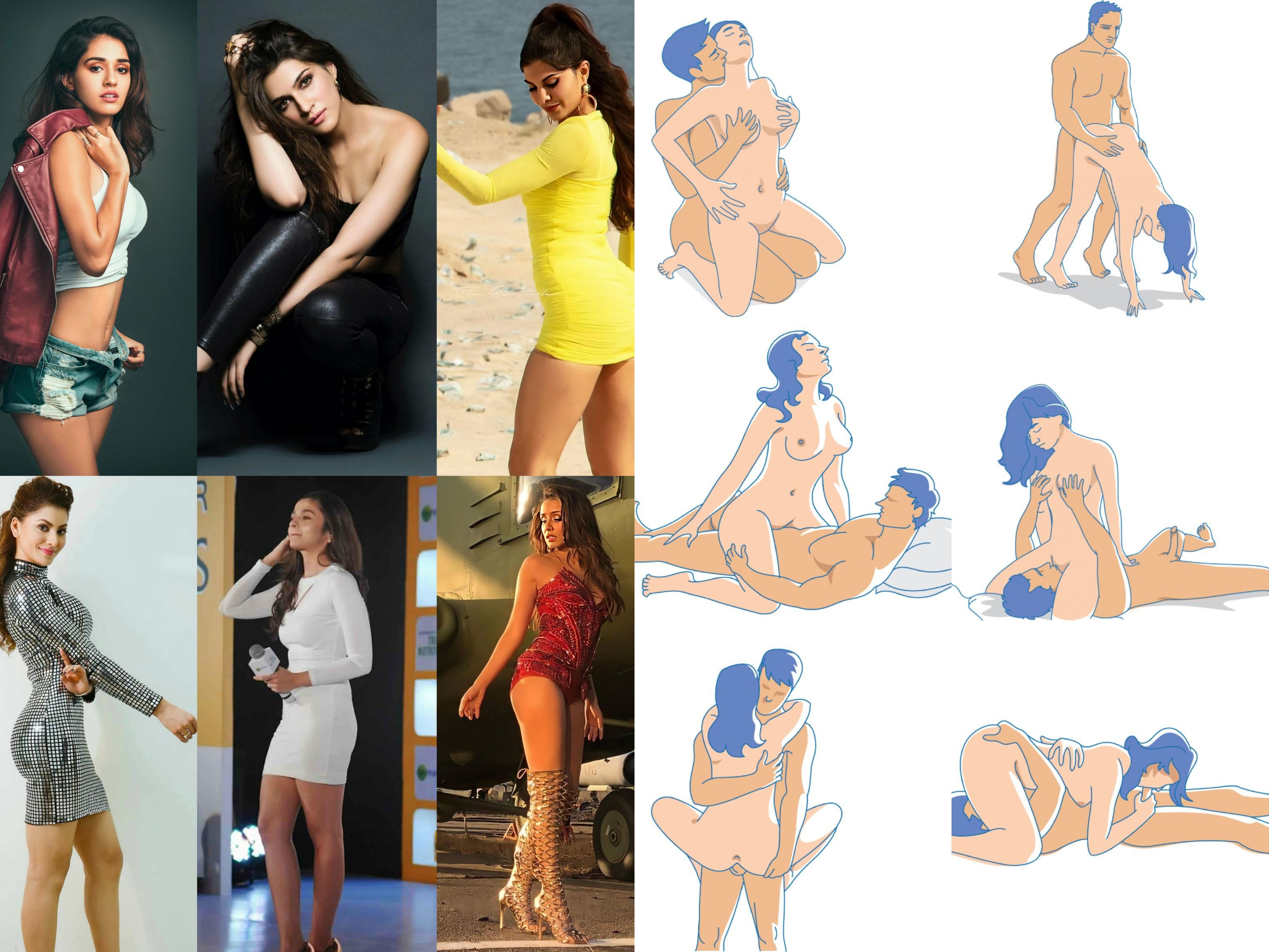 You have 6 actresses and 6 different sex positions... choose perfect  positions for each one of them. | Scrolller