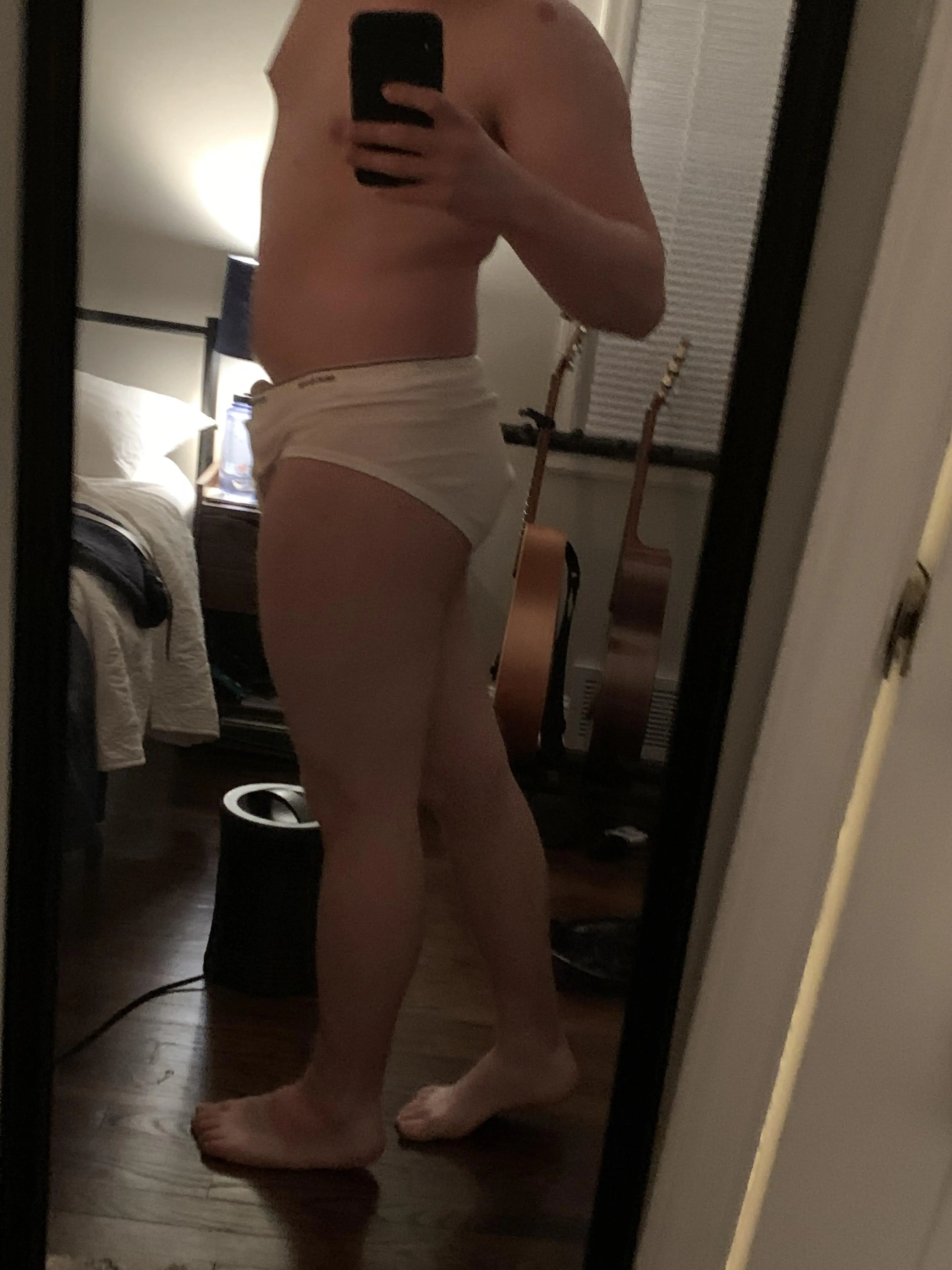 23 yo guy wearing tighty whities for the first time. Terrified to be  spotted in these.