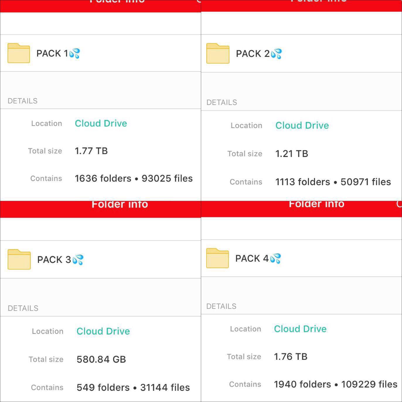 4 HUGE Folders $20 Each or $50 for all of them, Includes everyone I ...