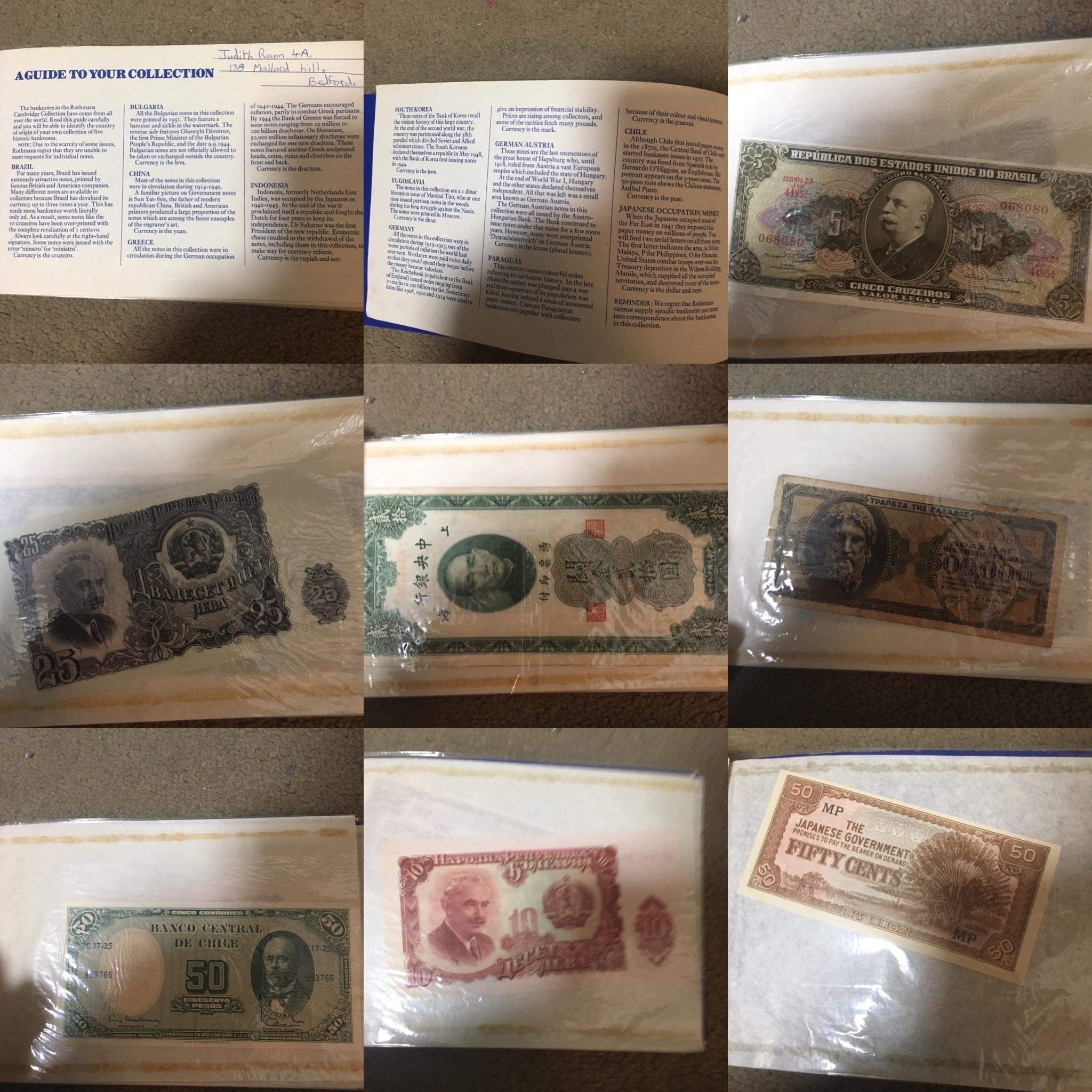 A collection of rare banknotes from the 1970s. I was wondering about ...