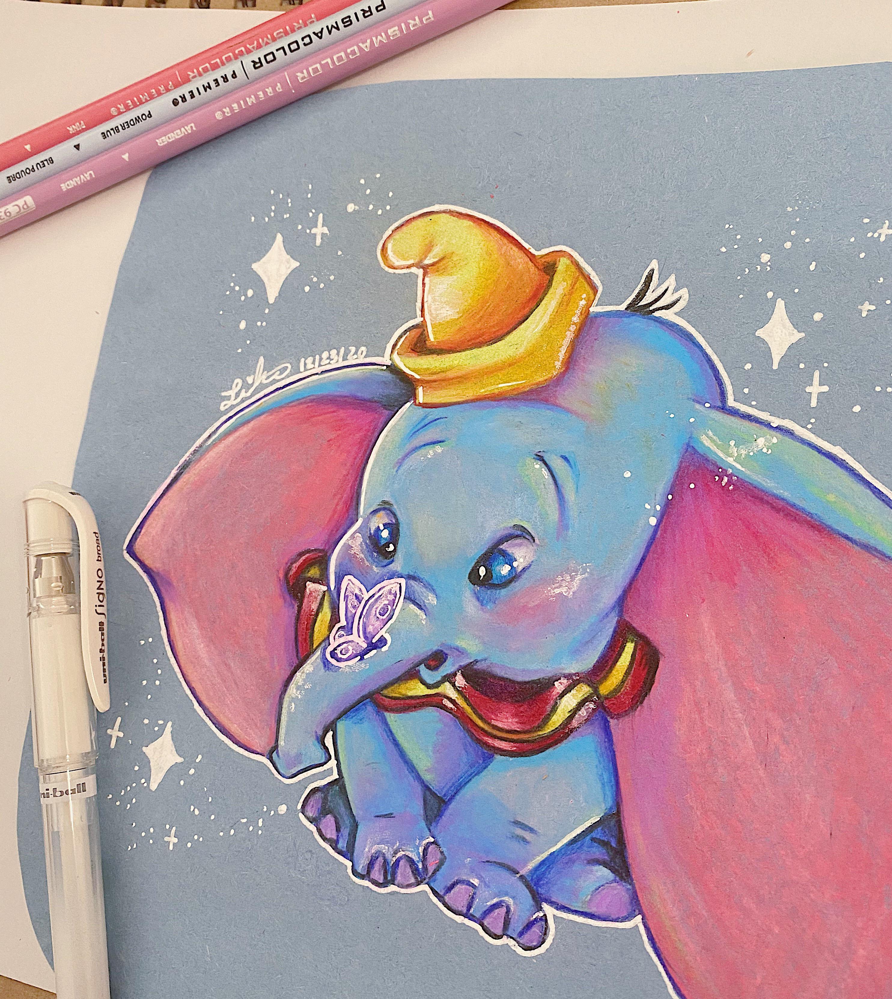 A doodle I did of dumbo!! | Scrolller