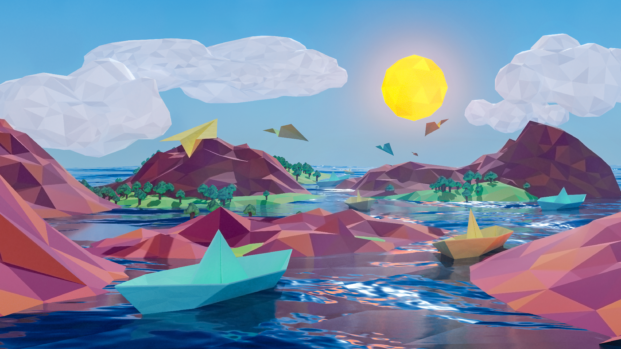 Poly Thing A Paper World - My first low-poly thing | Scrolller
