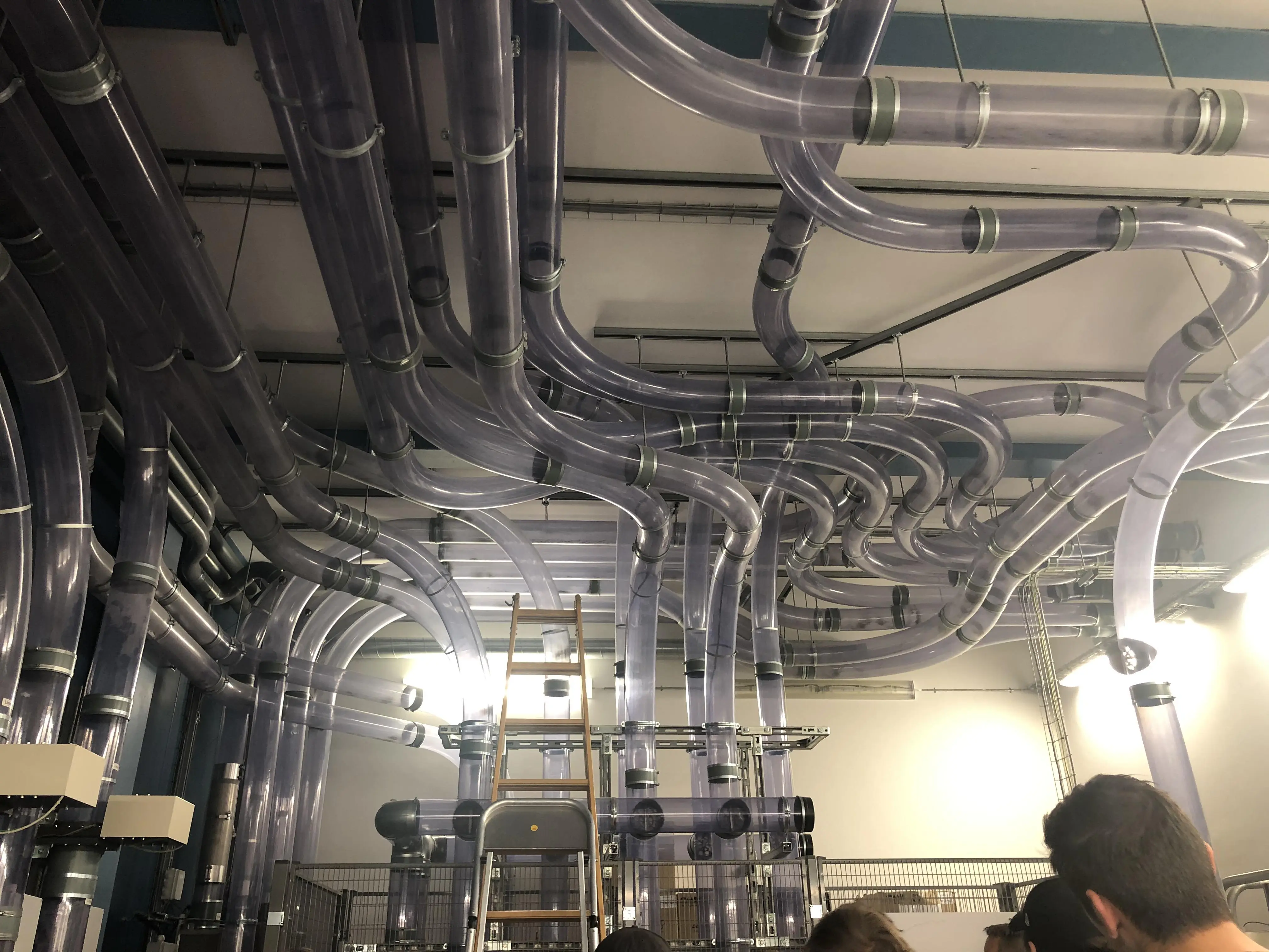 A pneumatic tube hub in a Danish hospital. This is one of 6-7 similar ...