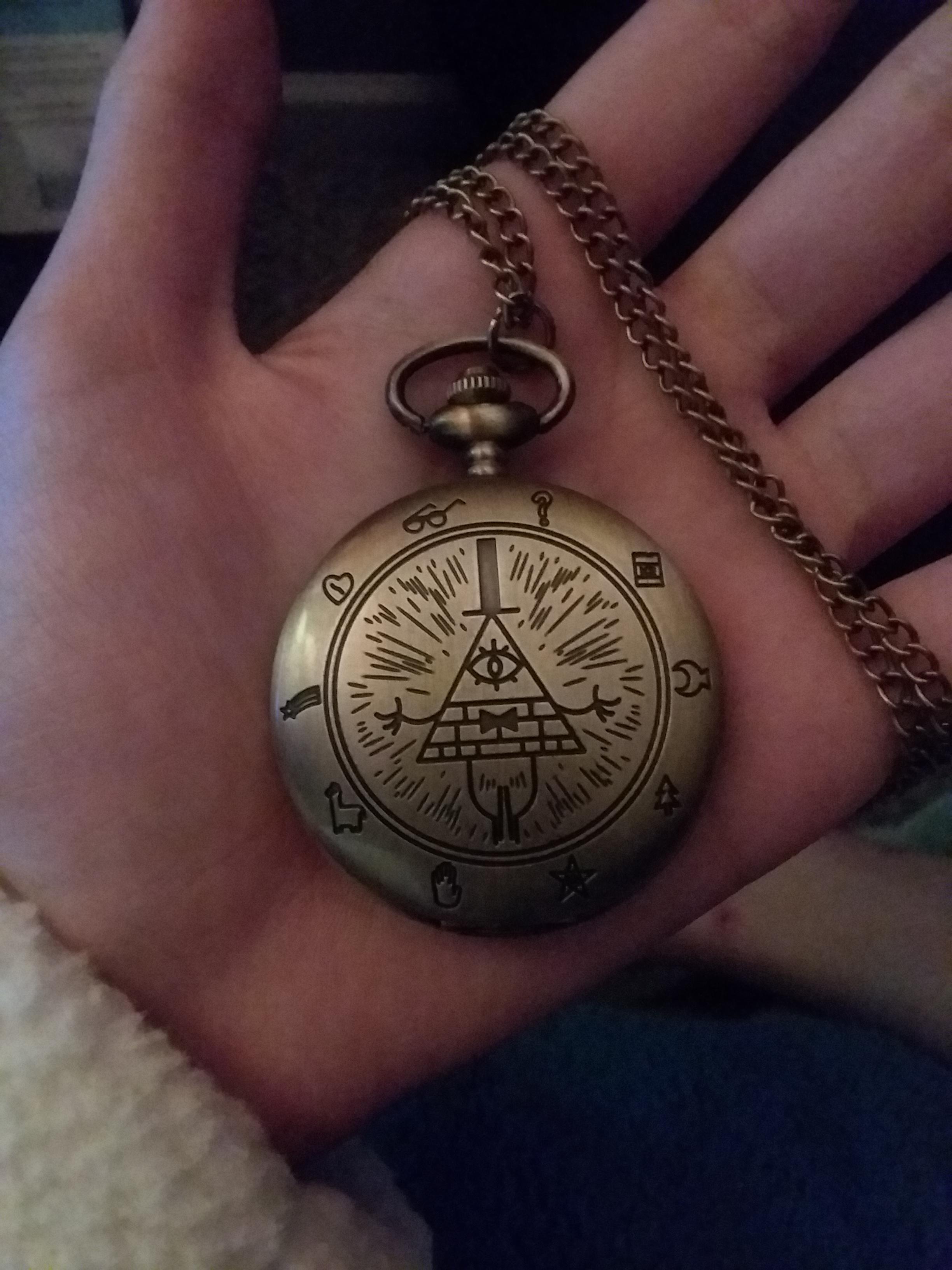 A pocketwatch with an engraving of the Cipher Wheel I got for my ...