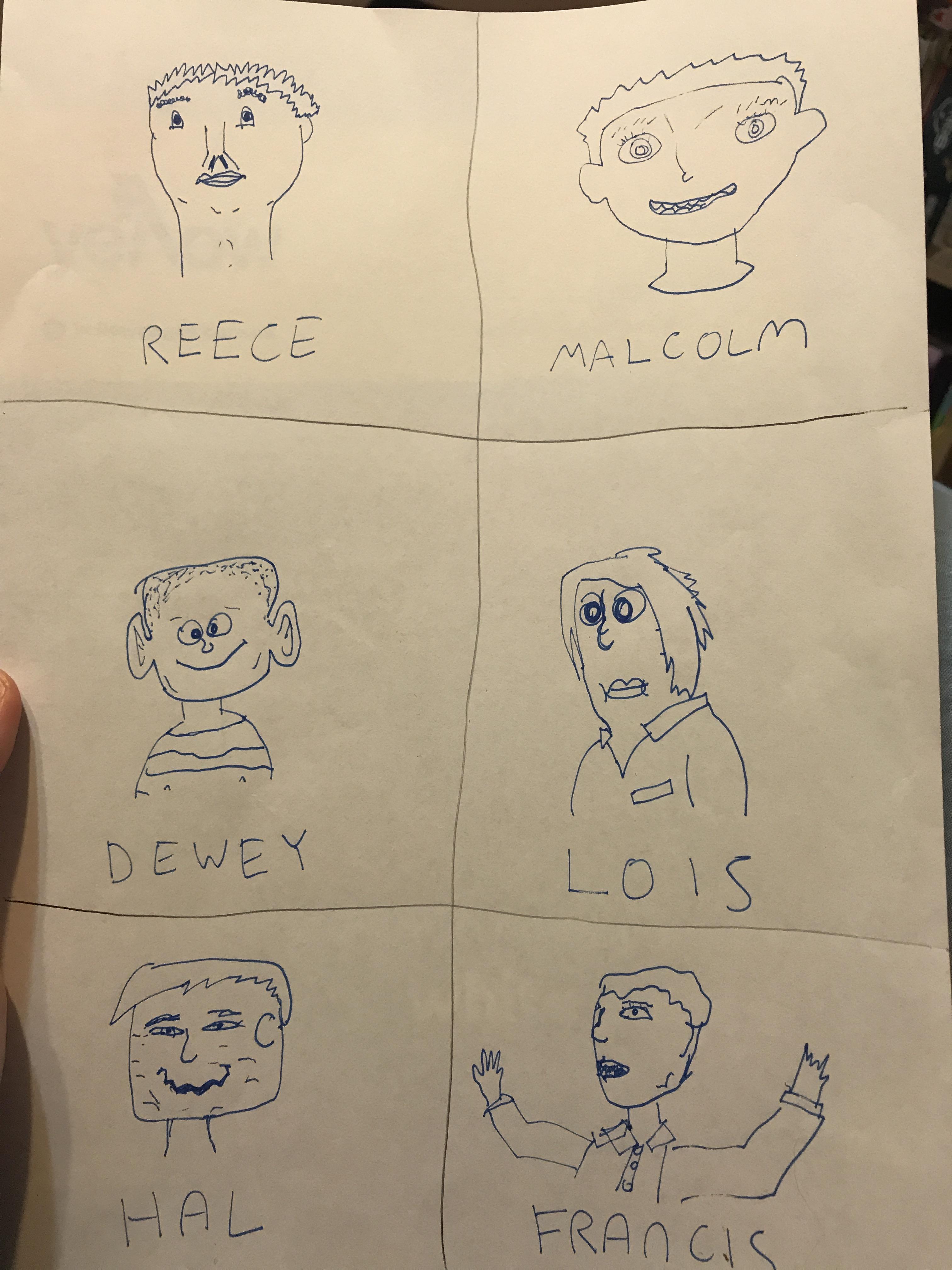 After seeing the fan art today, I decided to try draw the 6 characters ...