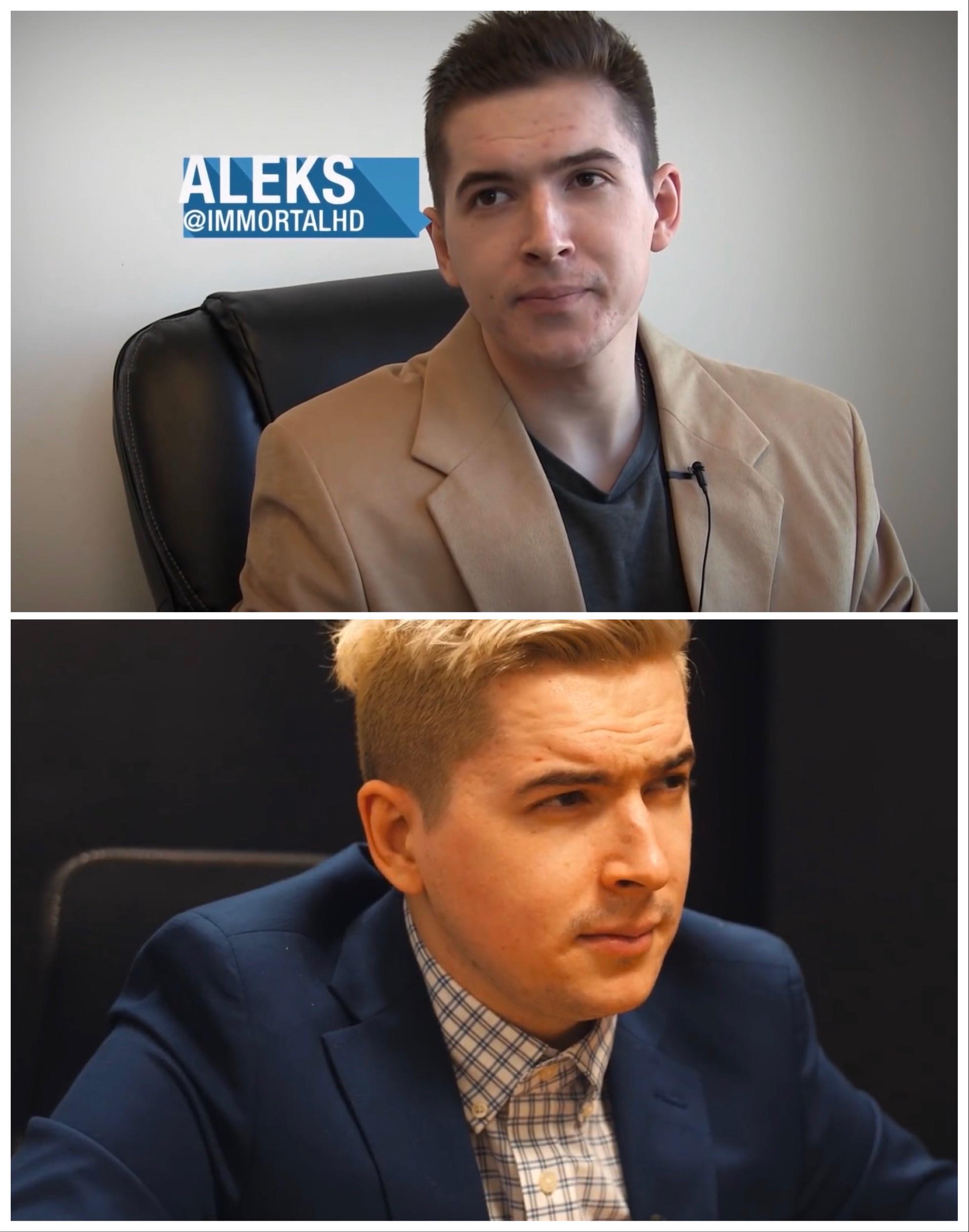 Aleks at the beginning of Cow Chop vs. Aleks at the end of Cow Chop