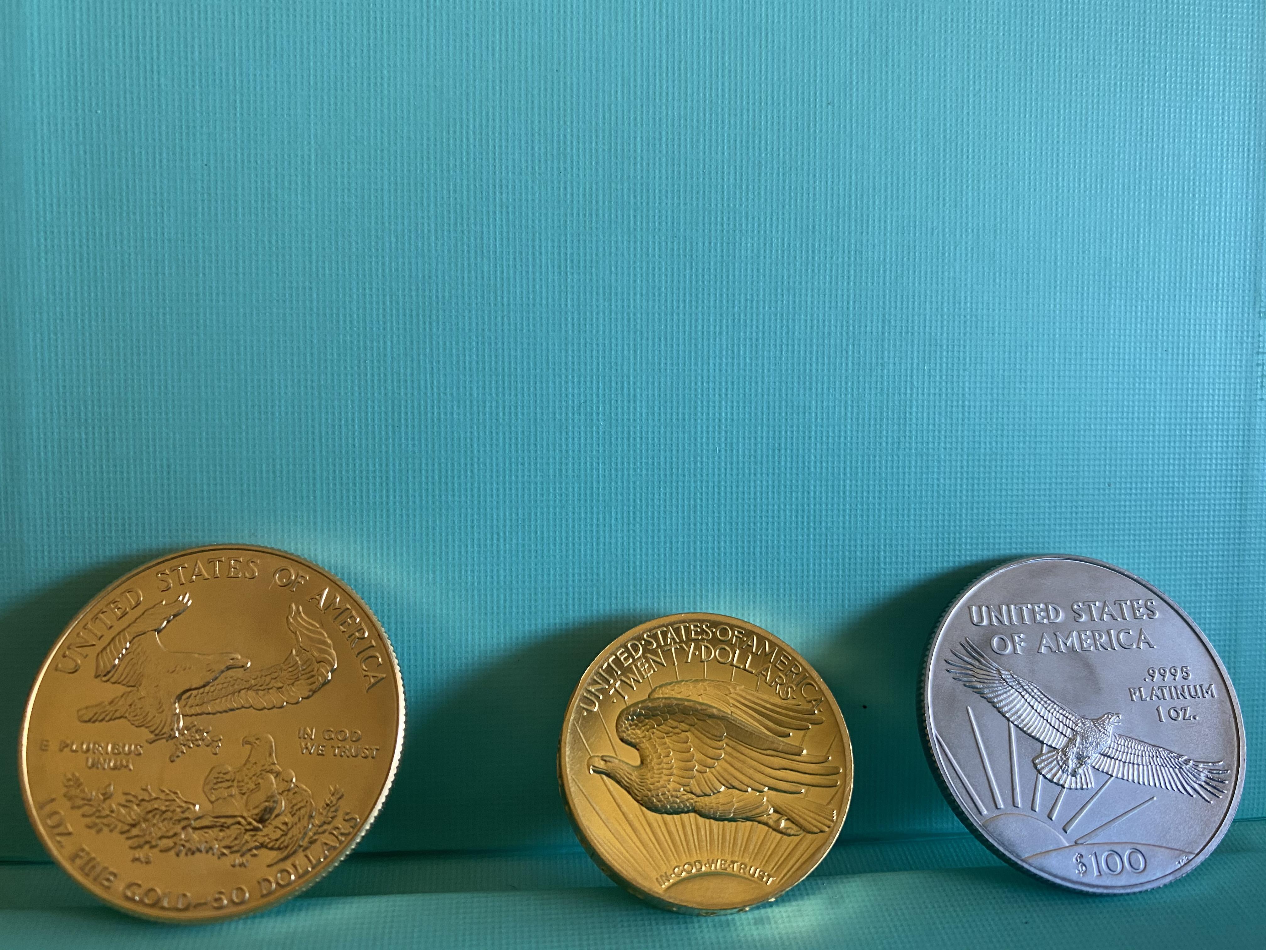 American Eagle, Ultra high relief Double Eagle and Platinum Eagle ...