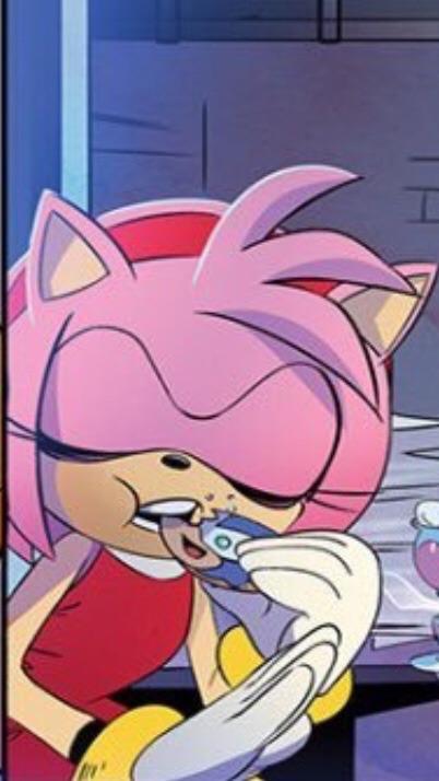Amy Eating Amy eating Sonic cookie from IDW Sonic issue 22 | Scrolller