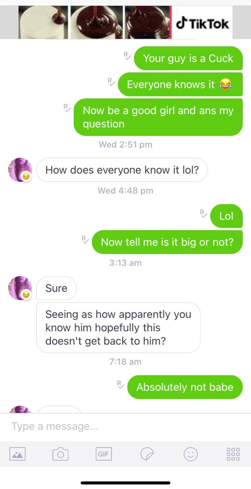 Another Slut Failed Even She Knows Her Guy Is A Renowned Cuck 😂 Test Your Girl Now Kik