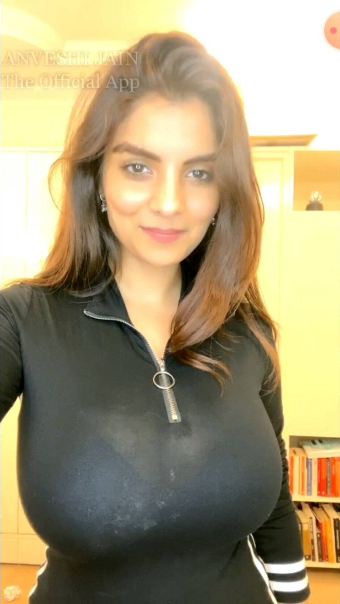 Anveshi Jain Sexy Black Dress Scrolller 