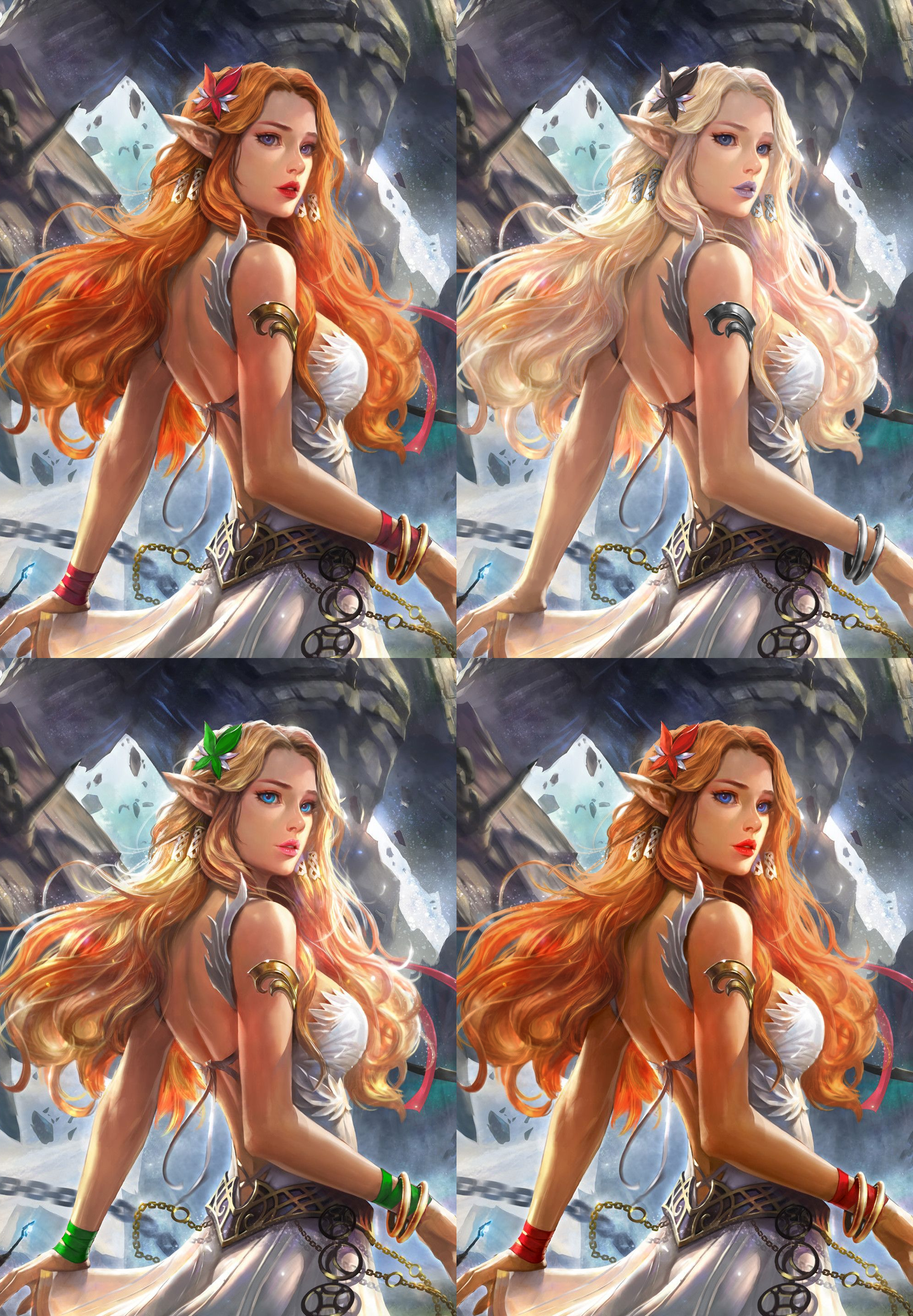 [Art] Edited - Eladrin Elf (Autumn, Winter, Spring, and Summer)