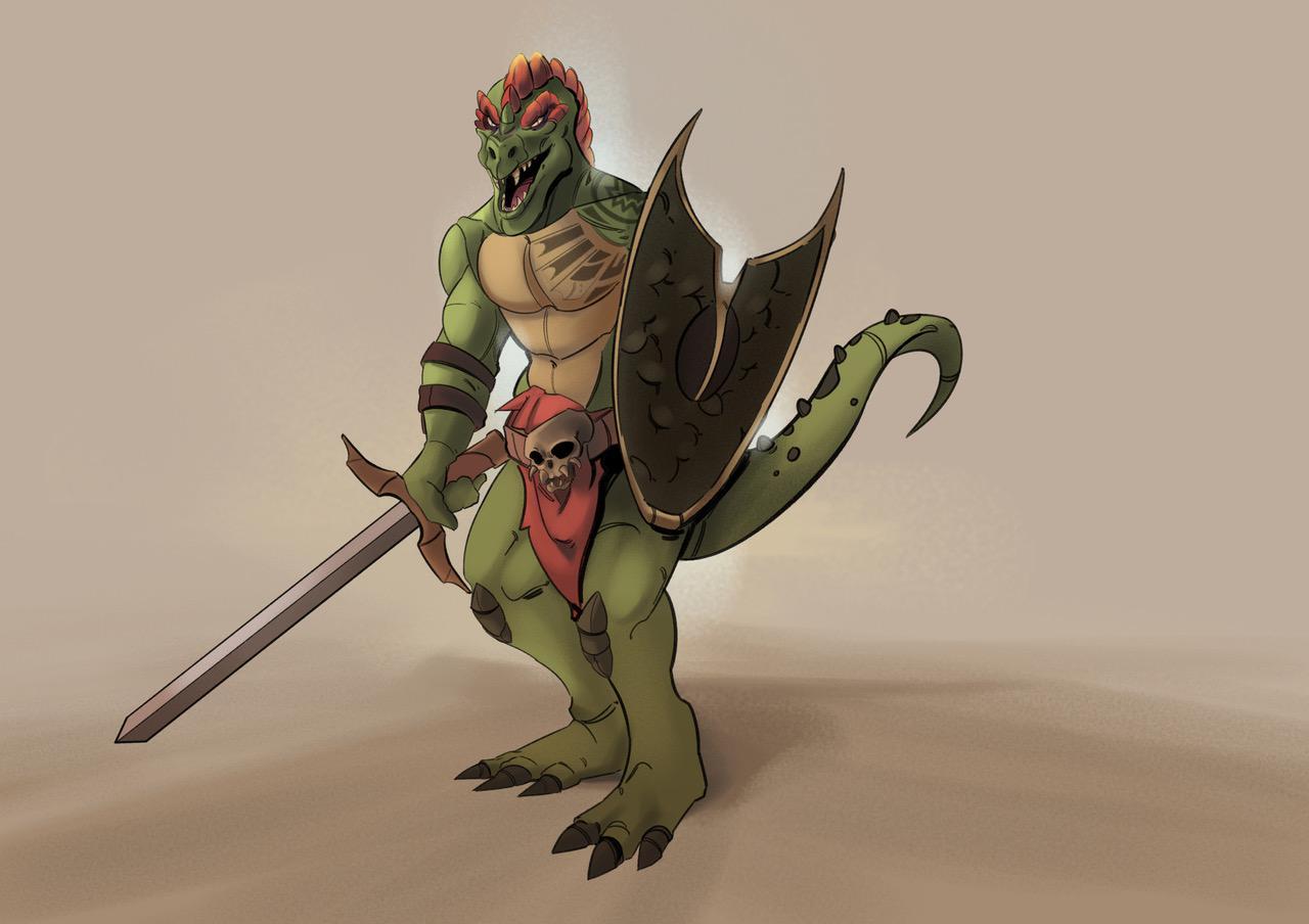 [ART] Lizardfolk Barbarian - I can draw your character! (Open ...
