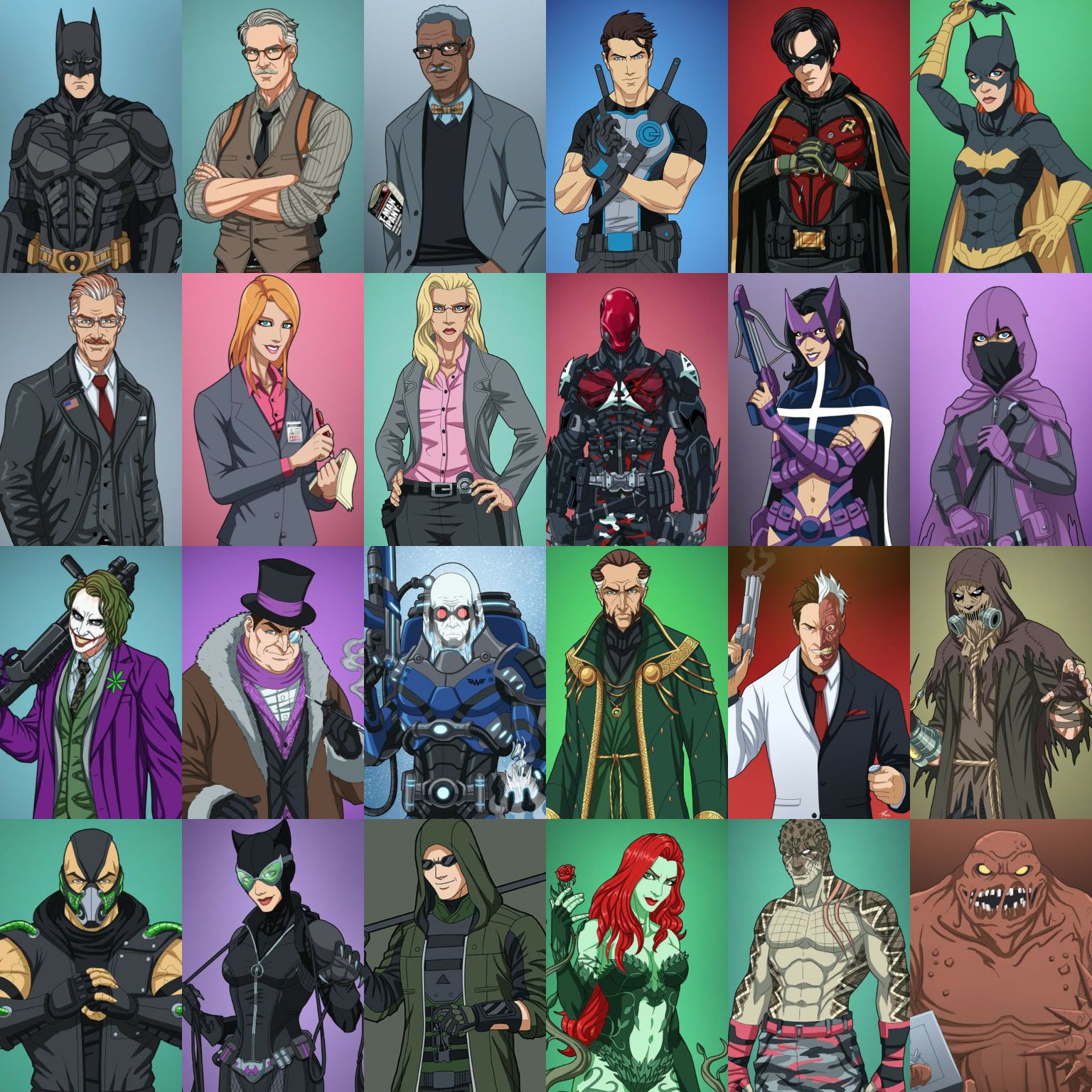 [Artwork] The Dark Knight: Full Cast by phil-cho | Scrolller