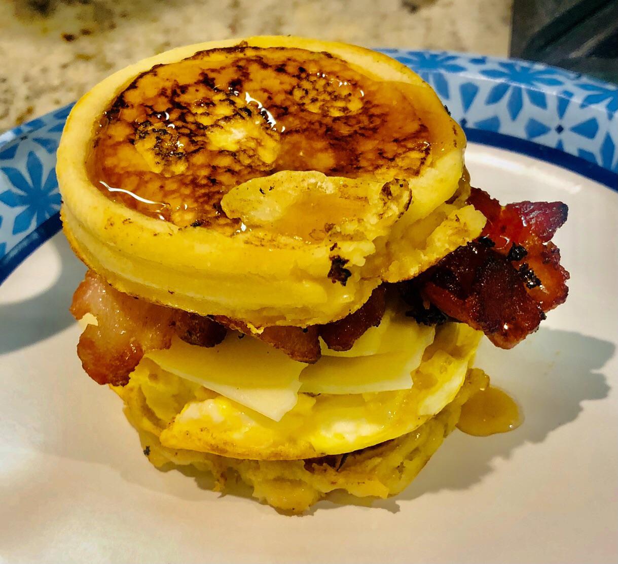 bacon egg and cheese mcgriddle sandwhich 🤤 Scrolller