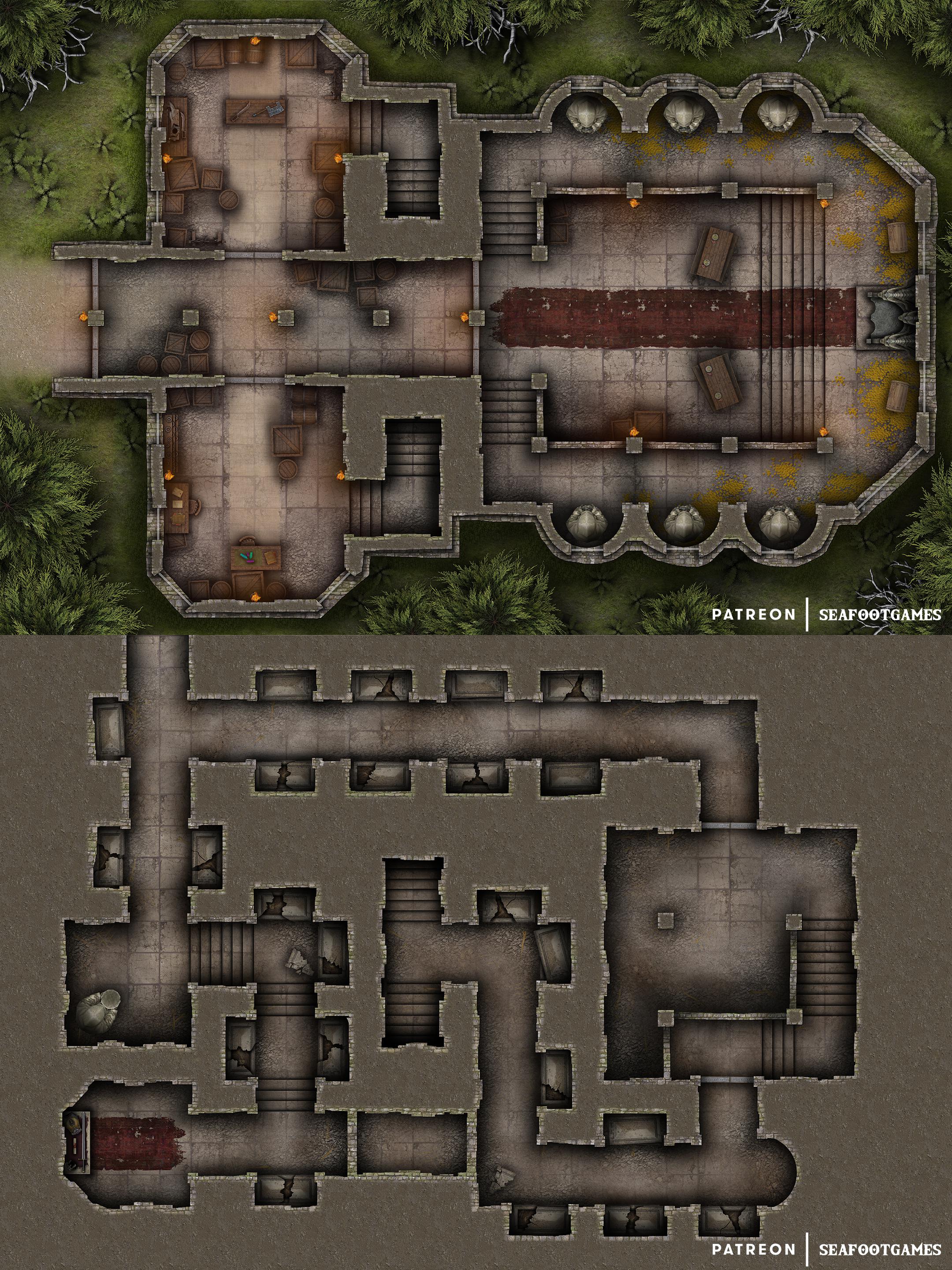 Church map. Dungeon Undead Map.