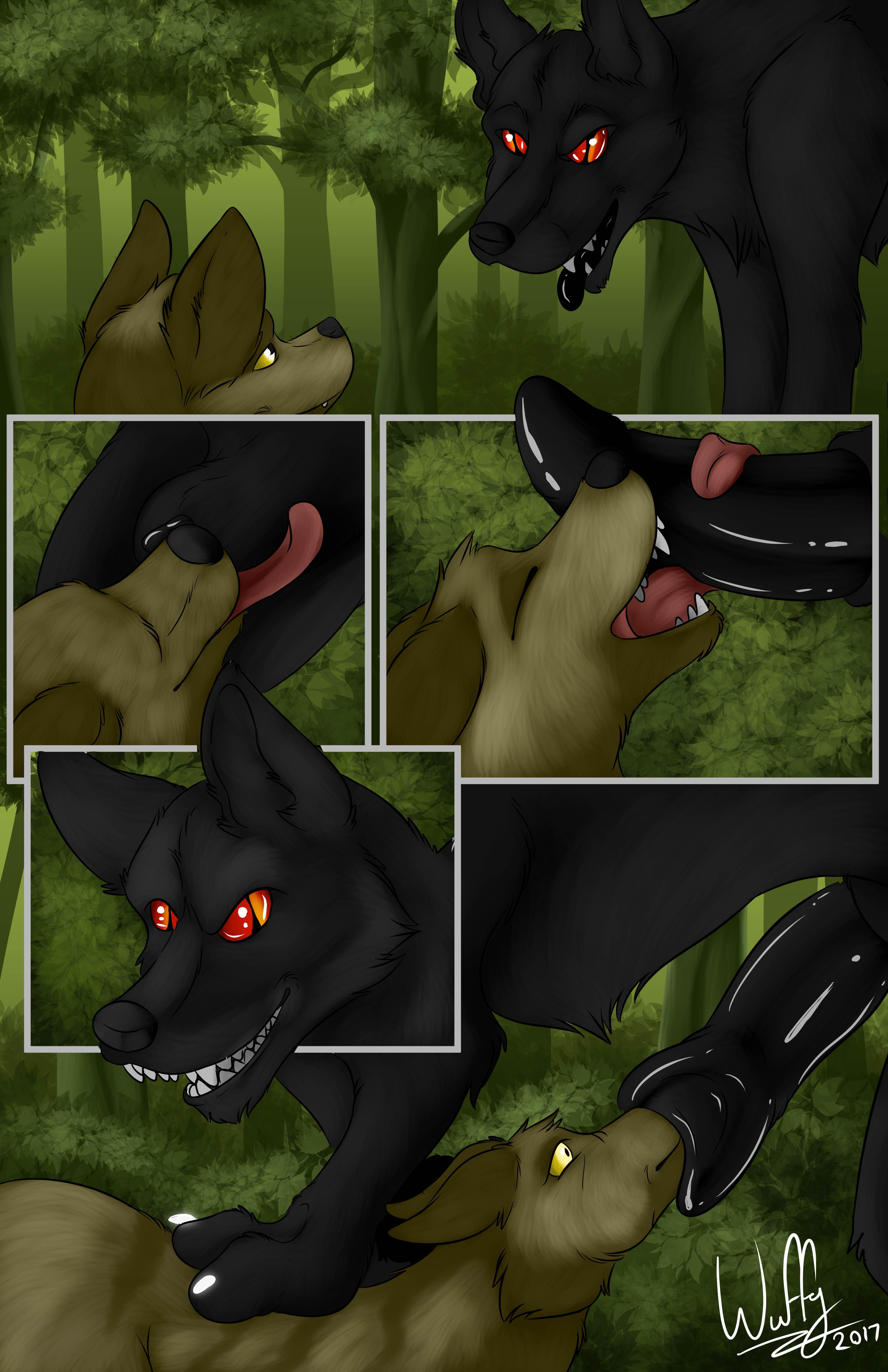 Becoming one with the pack [Warning: Feral][CockVore/Unbirth][M/M F/M][Rebirth][Willing]