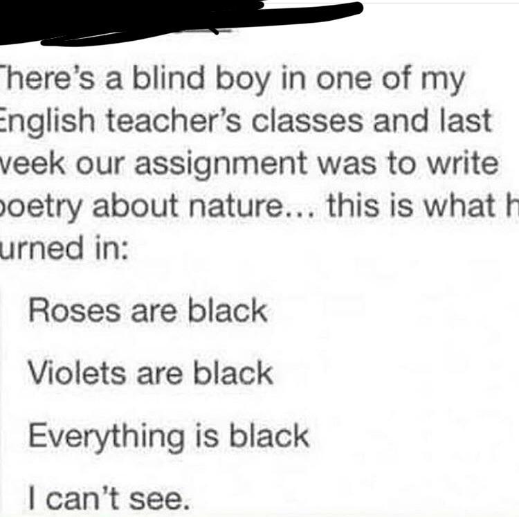 Blind boy submits legendary poem to the teacher | Scrolller