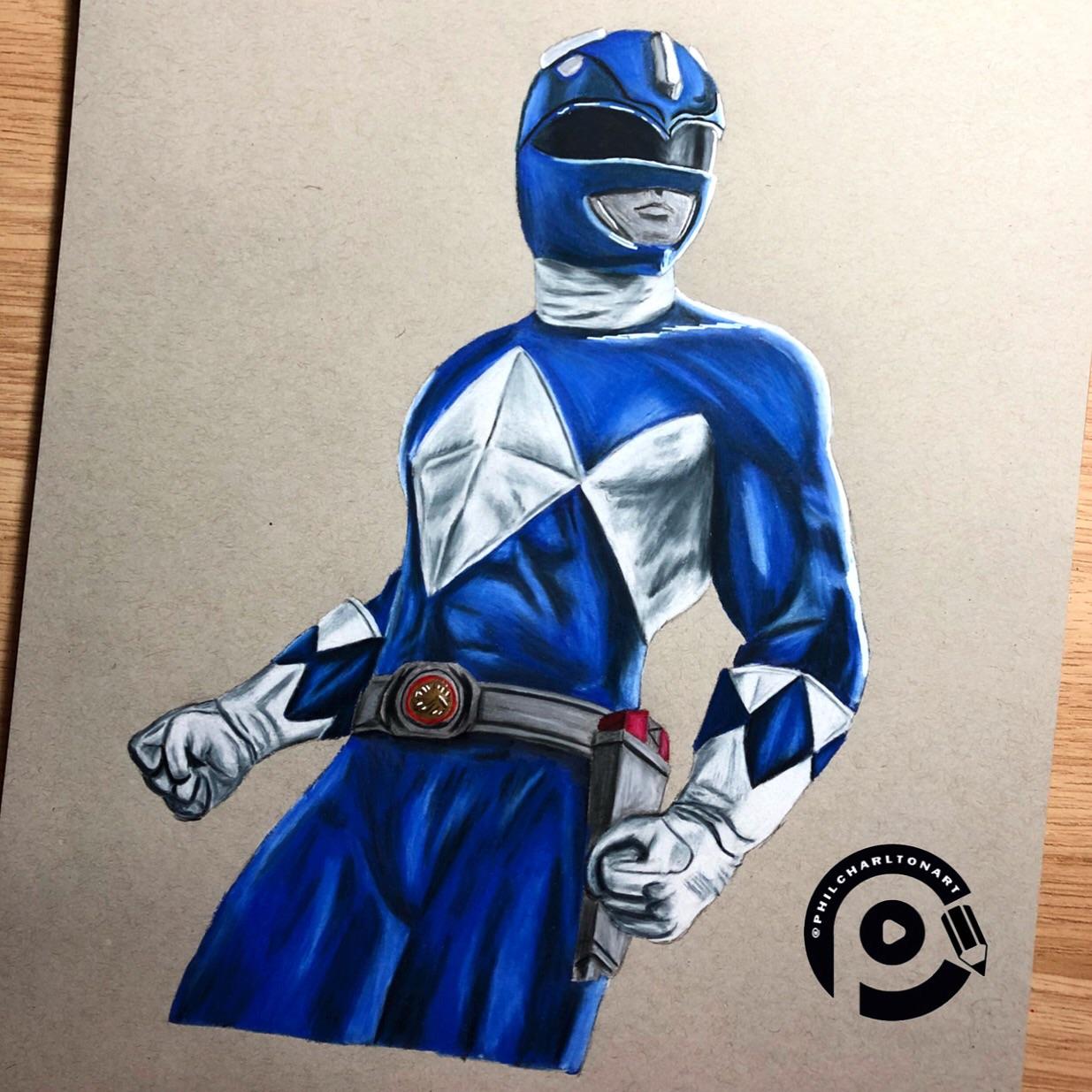 Blue Power Ranger time!! Yes I have drawn all of them and I will post ...