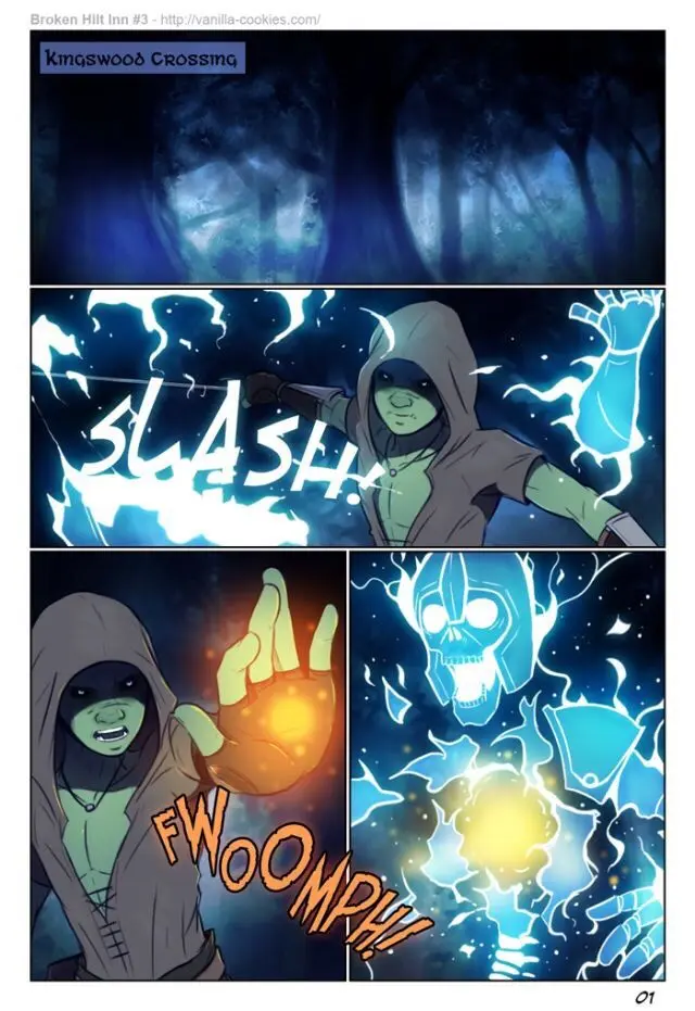 Orc man and blonde human femboy in a fight and sexual encounter from Broken Hilt Inn 3 by Vanilla-Cookies