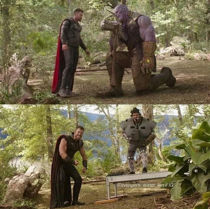 Bts Infinity War Thor And Thanos Scene Scrolller