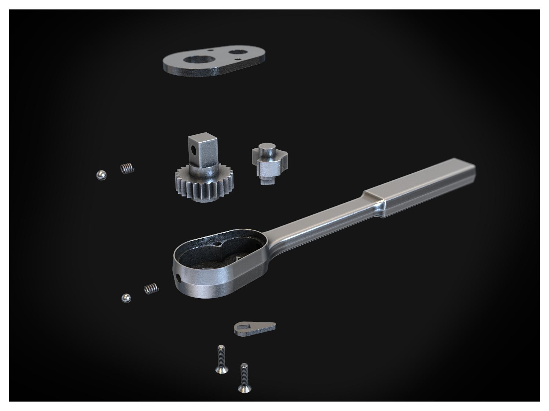 CAD / Drafting Ratchet Wrench (Problem 59) | Scrolller