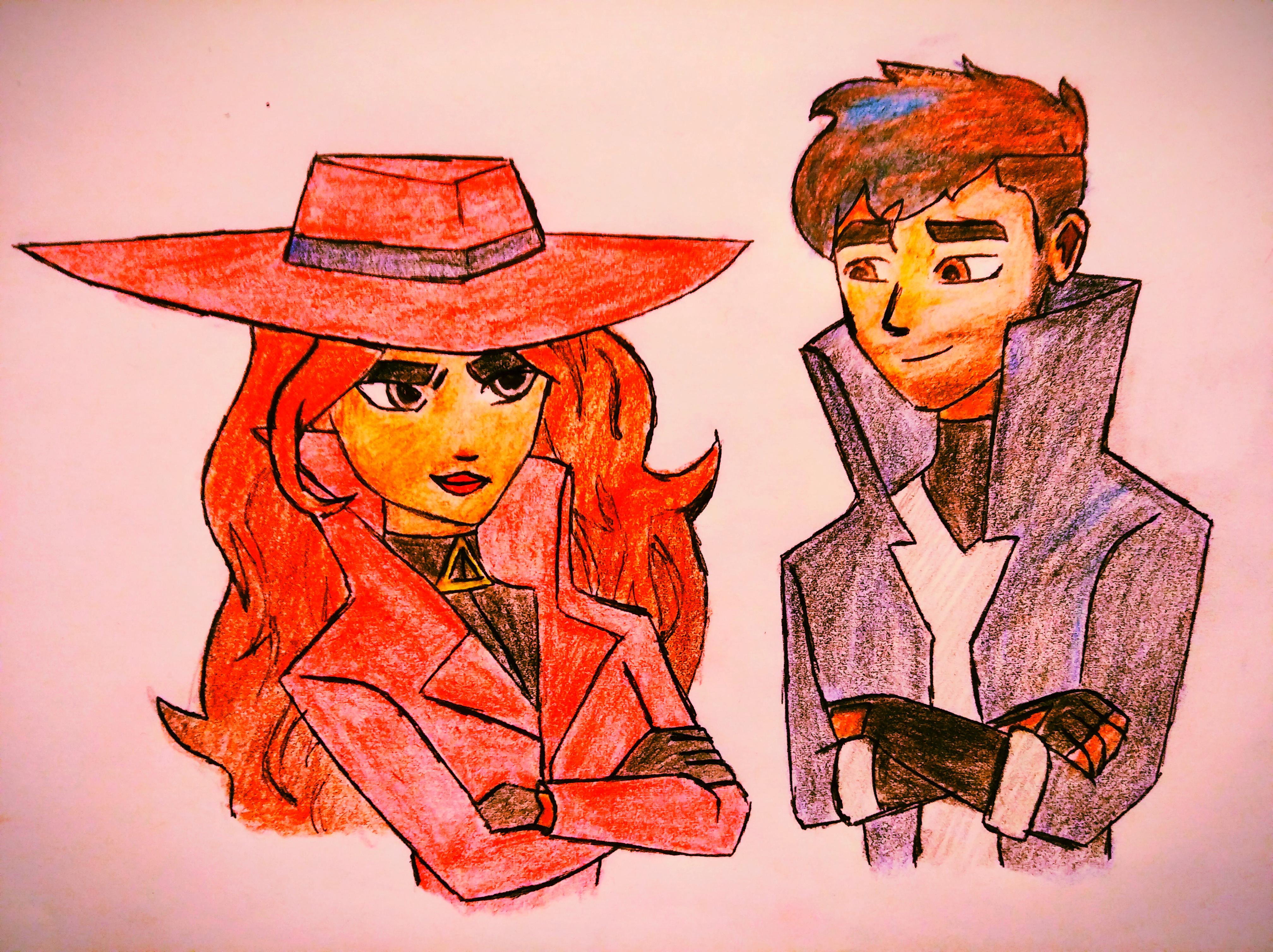 Carmen Sandiego and Ghost Wolf a Color haci is how it would look