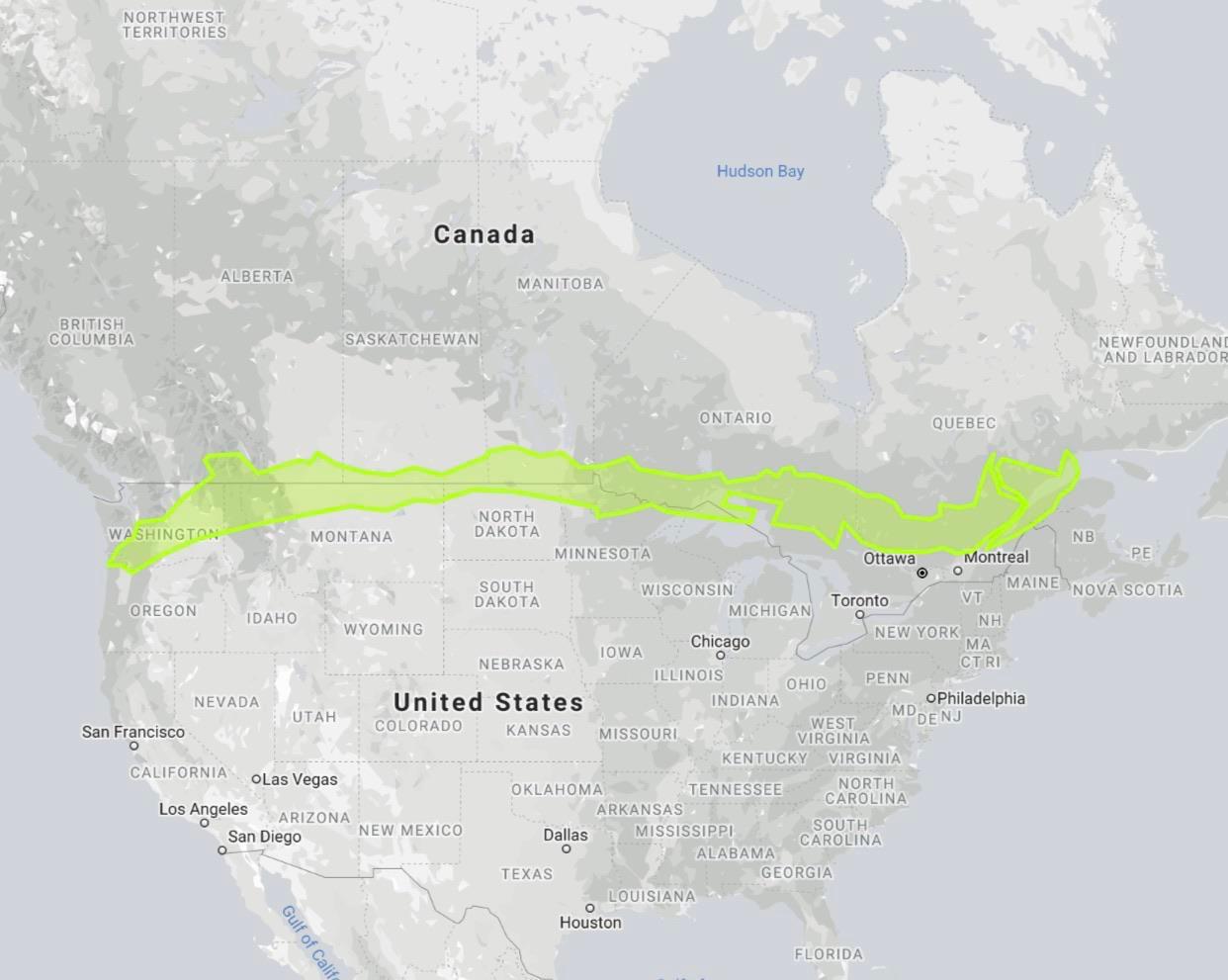 Chile compared to the Canadian-American border. | Scrolller