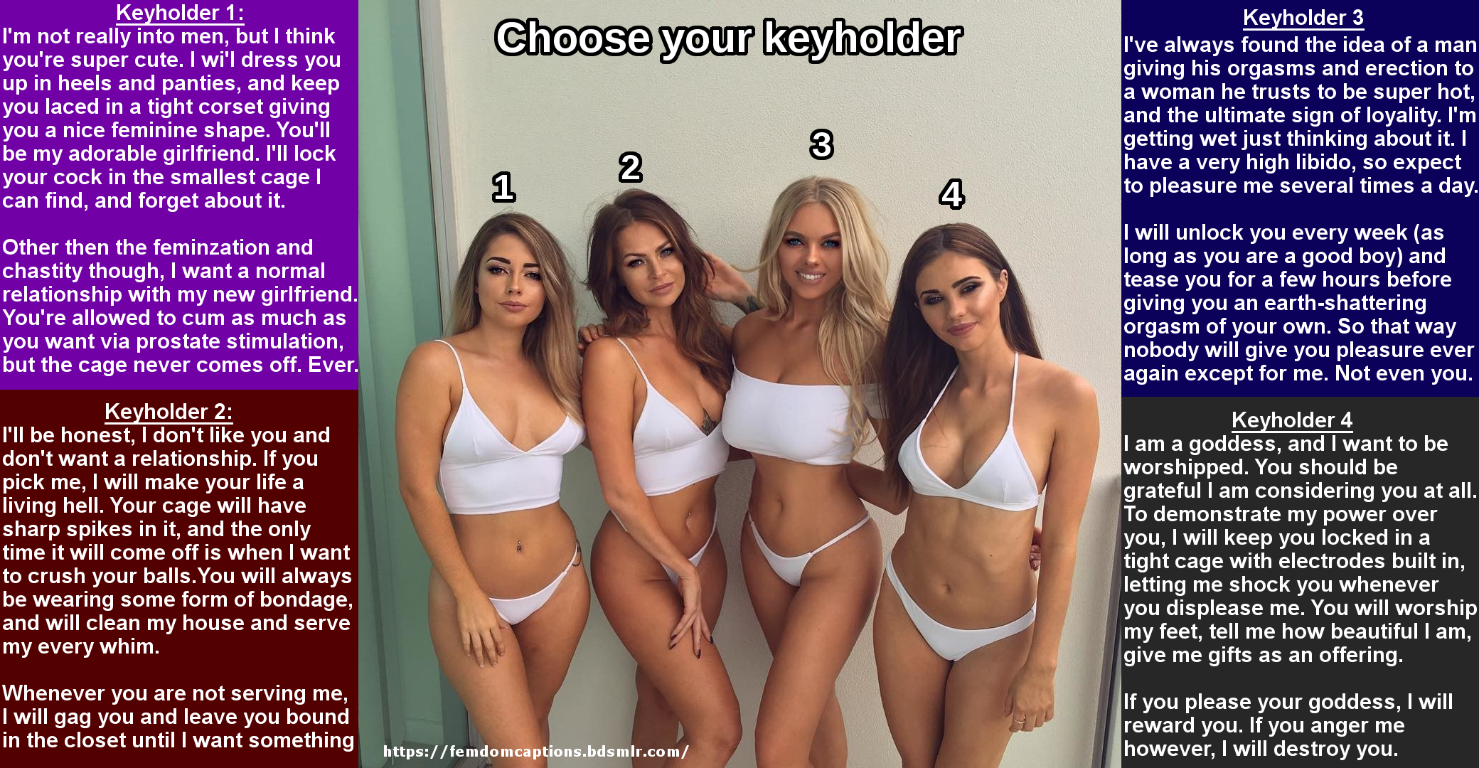 Explore and find endless content like Choose your keyholder! with Scrolller...