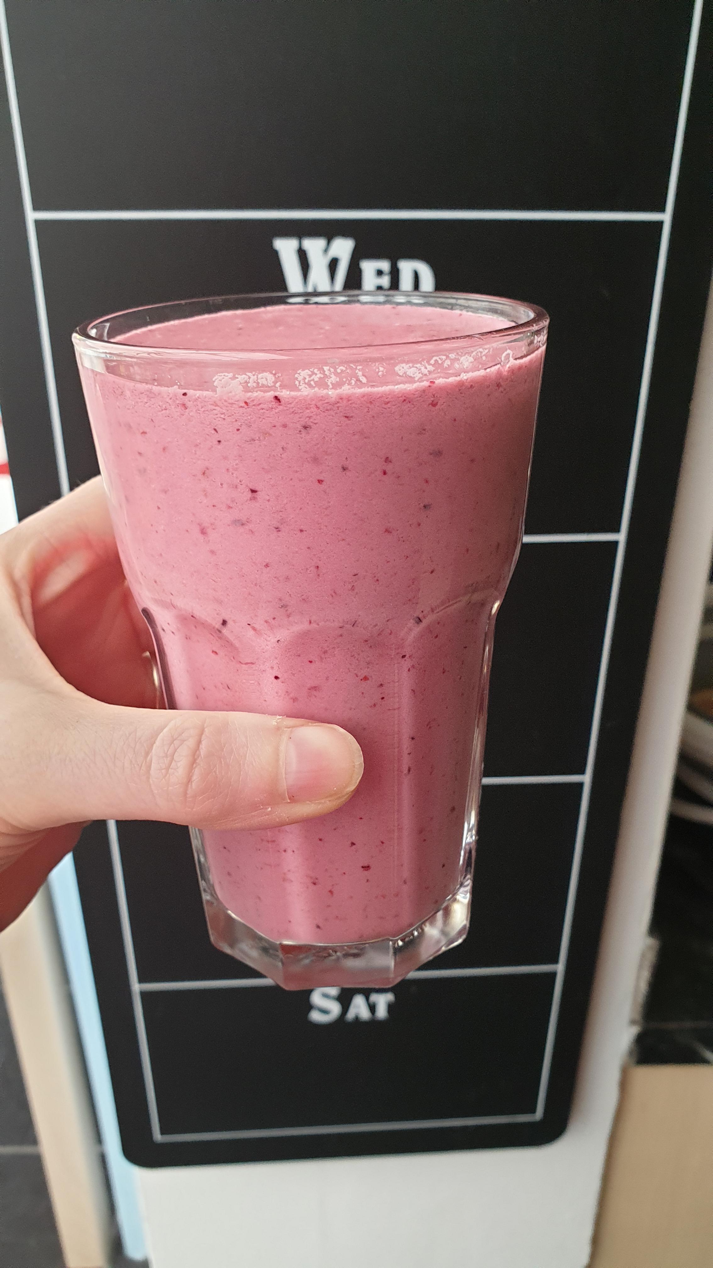 Coconut milk, water, quark, mandarin pieces & juice (tin) and frozen