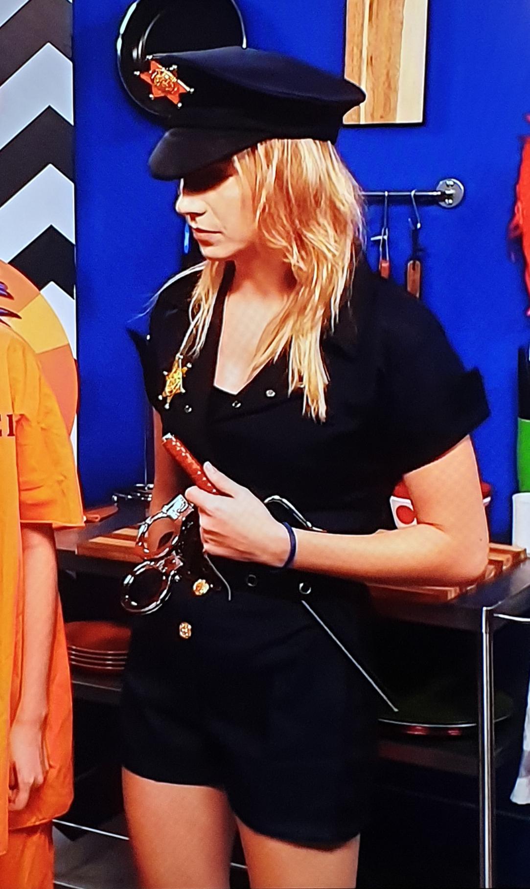 Courtney In A Police Uniform Scrolller