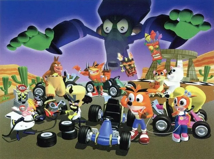 Crash Team Racing Promo Crash Team Racing Japanese promo art (1999) | Scrolller