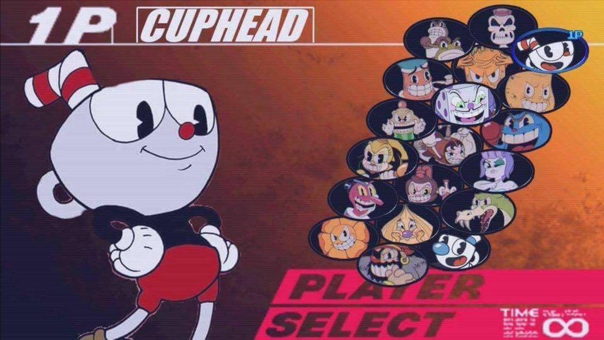 Cuphead player select Scrolller