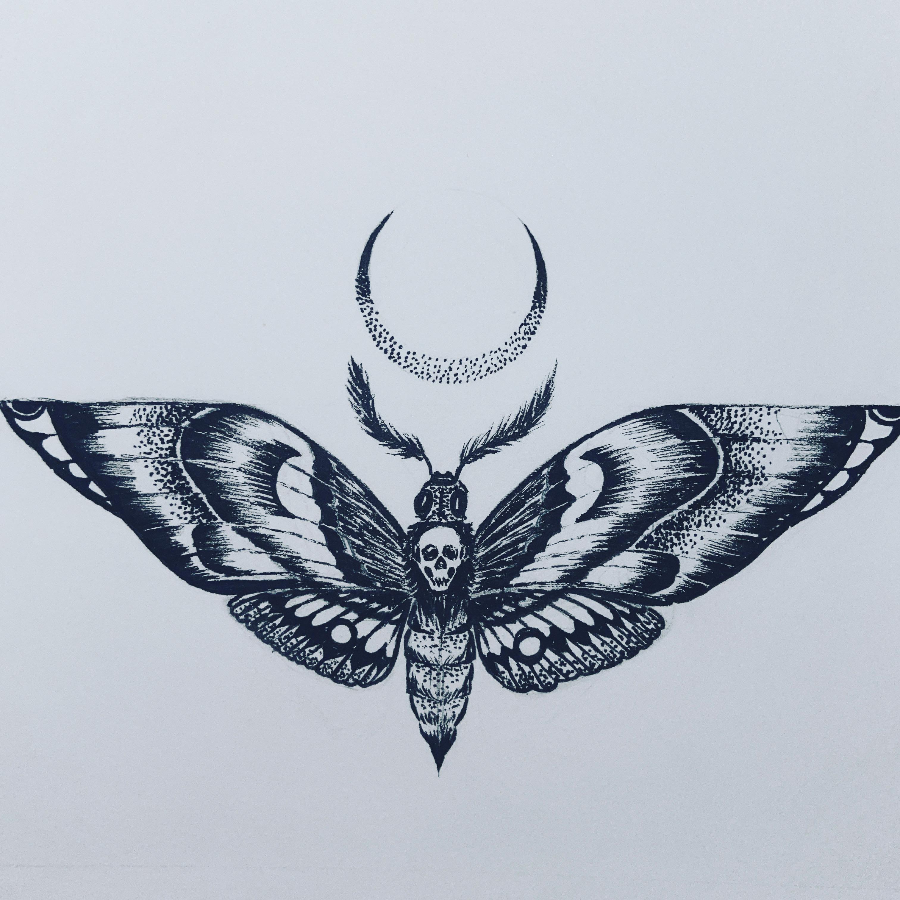 Design of Moth Of Death with Pointillism! | Scrolller