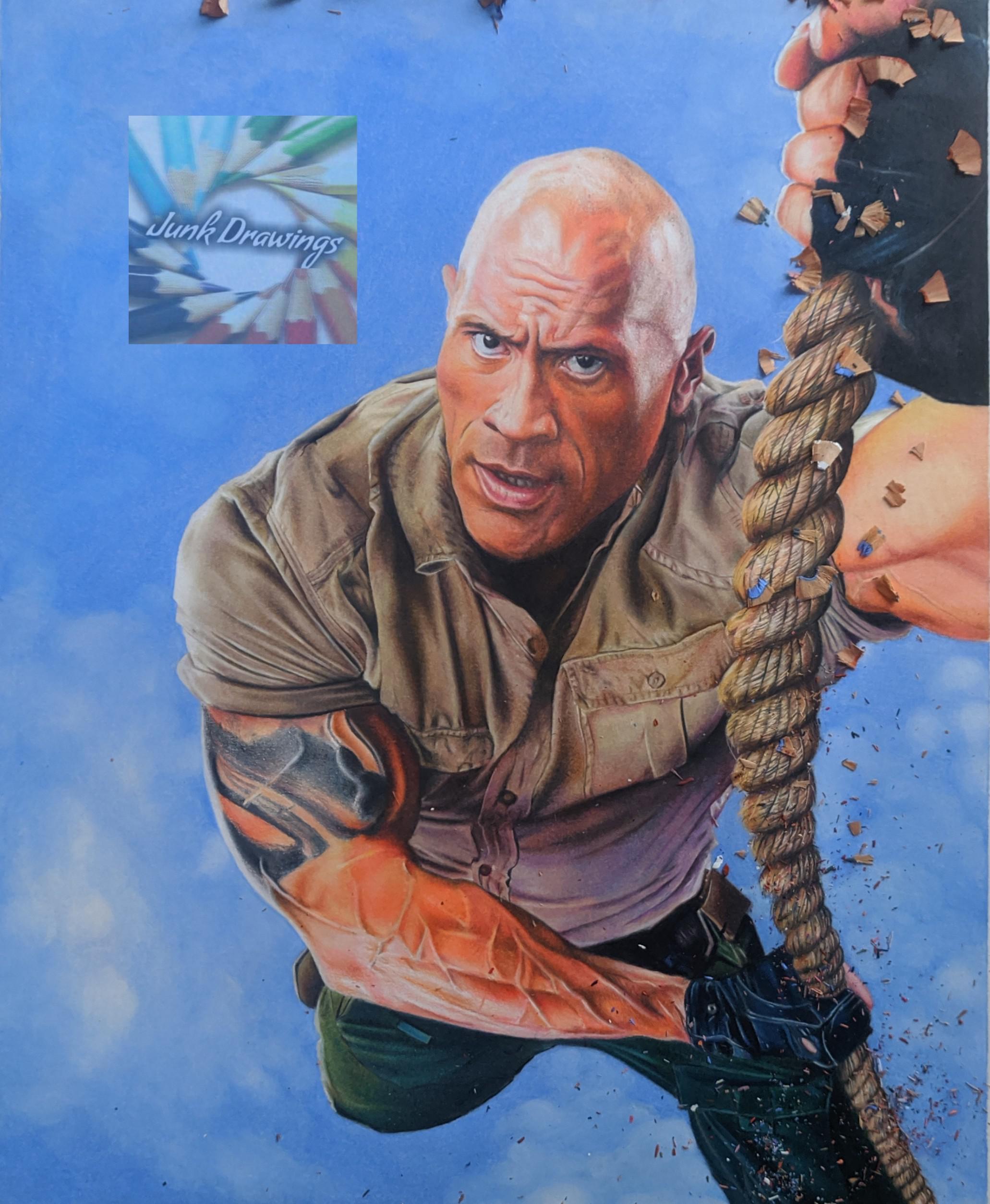 Drawing Dwayne Johnson | Scrolller
