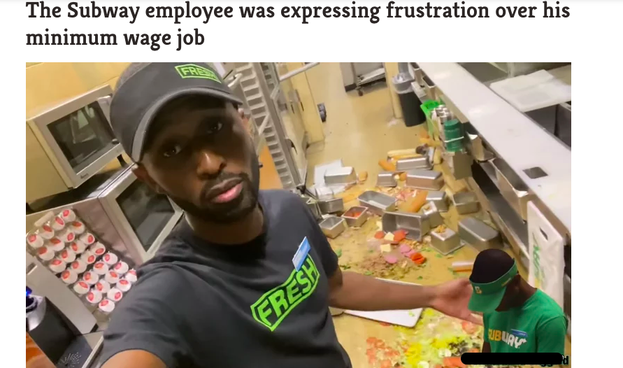 Employee Trashes Subway Restaurant in an Attempt to Get Signed by ...