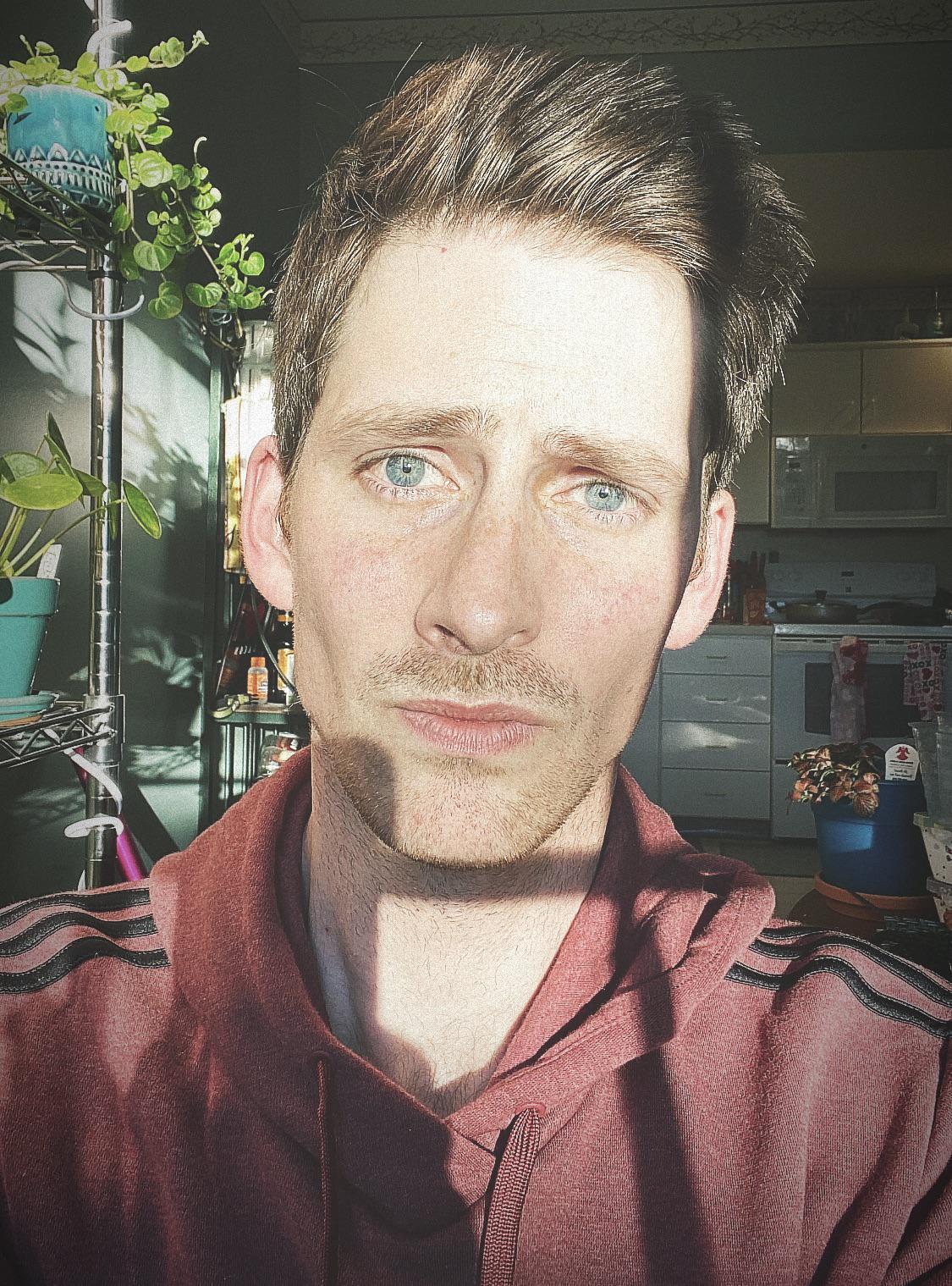 Enjoying some sunshine for the first time in days even if my squinting