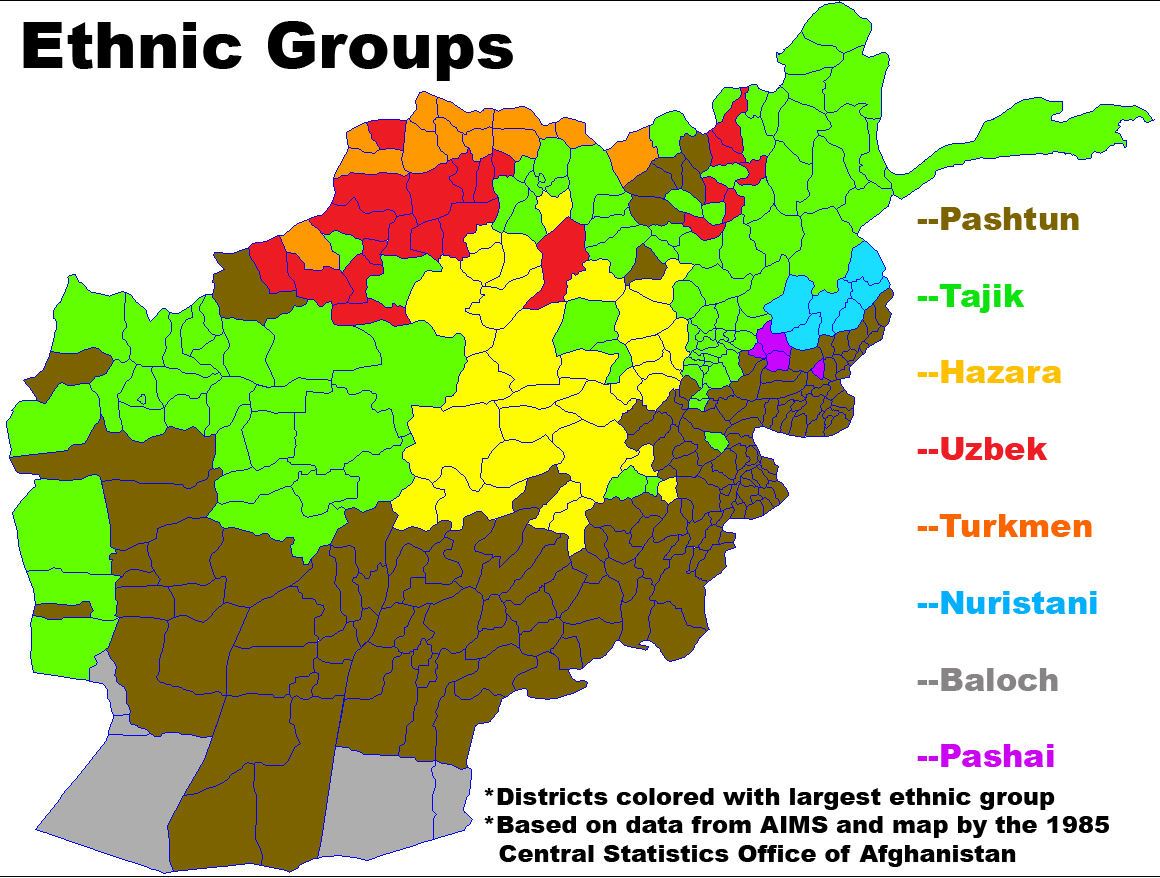 Ethnic map of Afghanistan | Scrolller